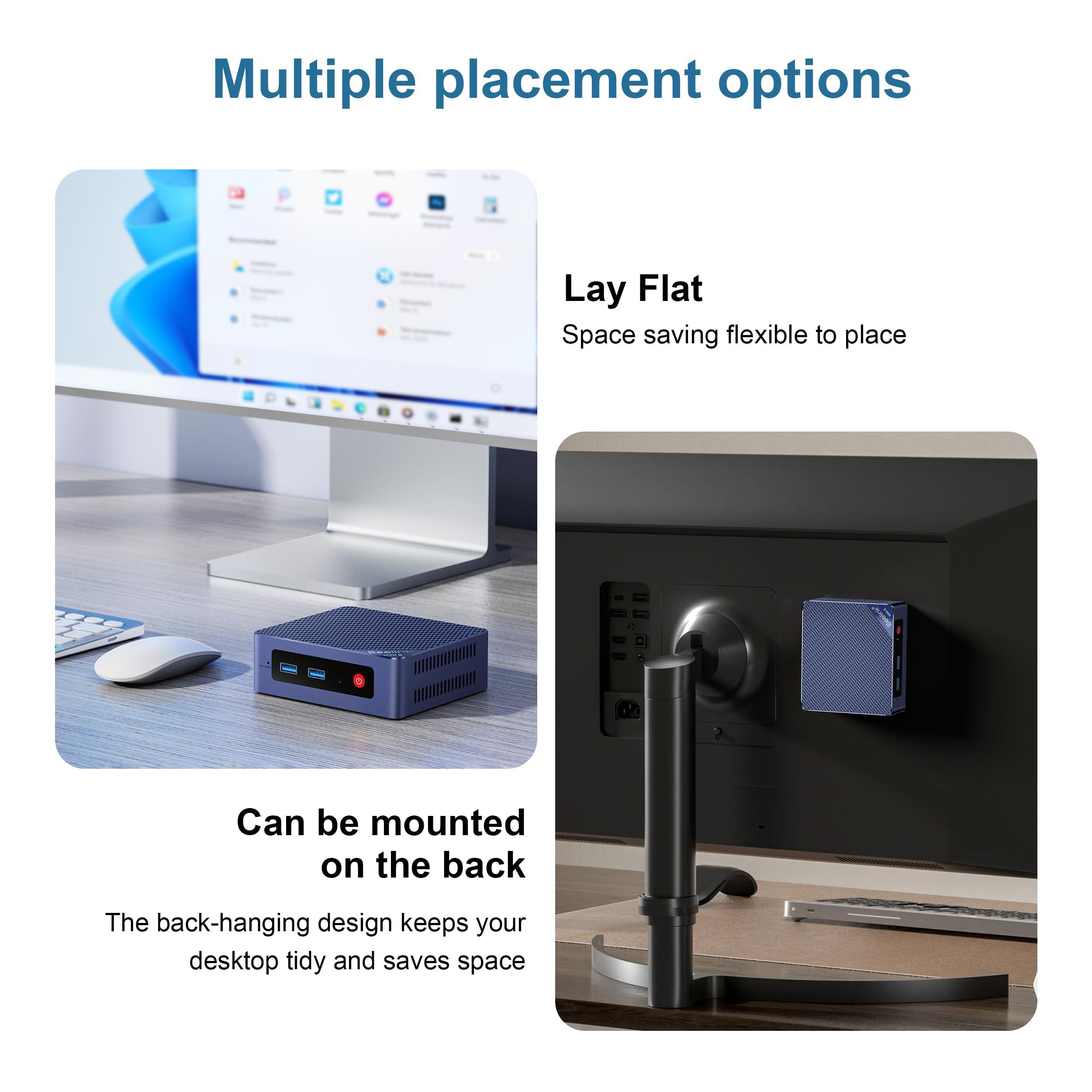 Beelink Mini PC, Mini S12 Pro Intel 12th N100(Up to 3.4GHz), 16GB DDR4 500GB M.2 SSD, Desktop Computers Support 4K Dual HDMI Display/WiFi6/BT5.2/USB3.2/1000Mbps LAN/WOL Home/Office - Image 8