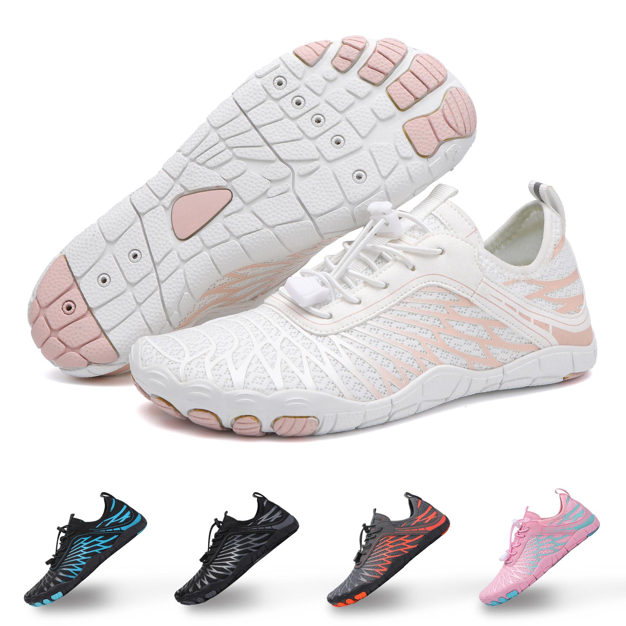 MOCHINI Hike Barefoot Shoes Grounded Footwear for Womens Men Non-Slip Wide Toe Neuropathy Beach Pool Aqua Swimming Surf Hiking Walking Quick Dry Water Shoes