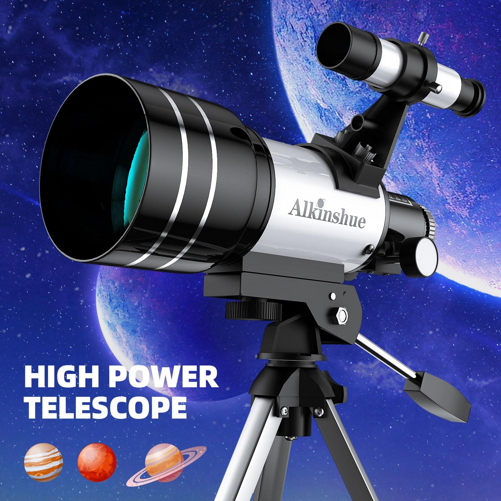 Telescope for Kids Beginners, 70mm Aperture 400mm Refractor Telescopes for Astronomy Beginners, Portable Travel Telescope Astronomy Gifts - Image 6
