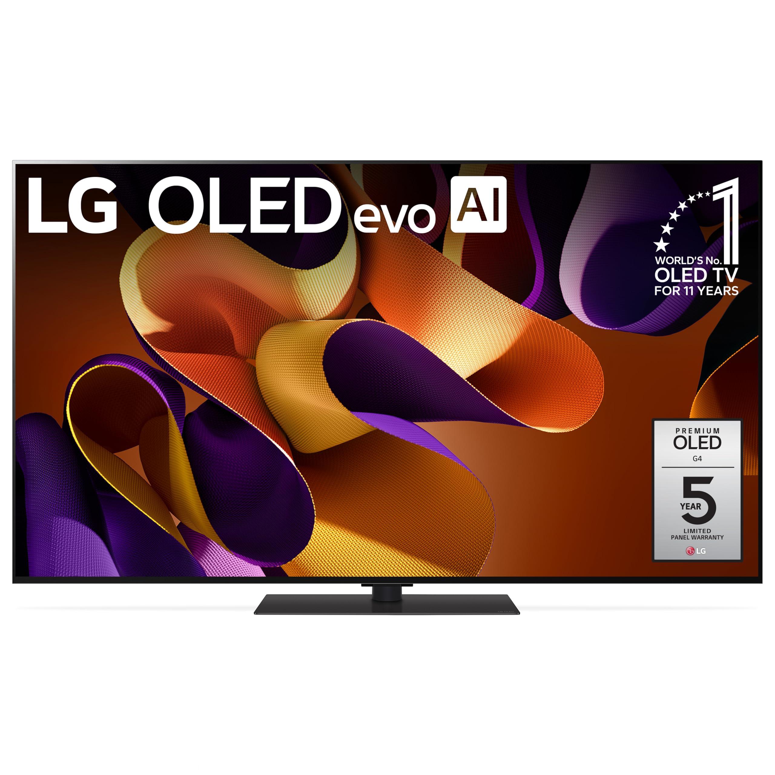 LG 65-Inch OLED evo G4 Series Smart TV OLED65G4SUB, with Alexa Built-in, 4K, Class, Processor, Flat Screen, with Magic Remote, AI-Powered, 2024