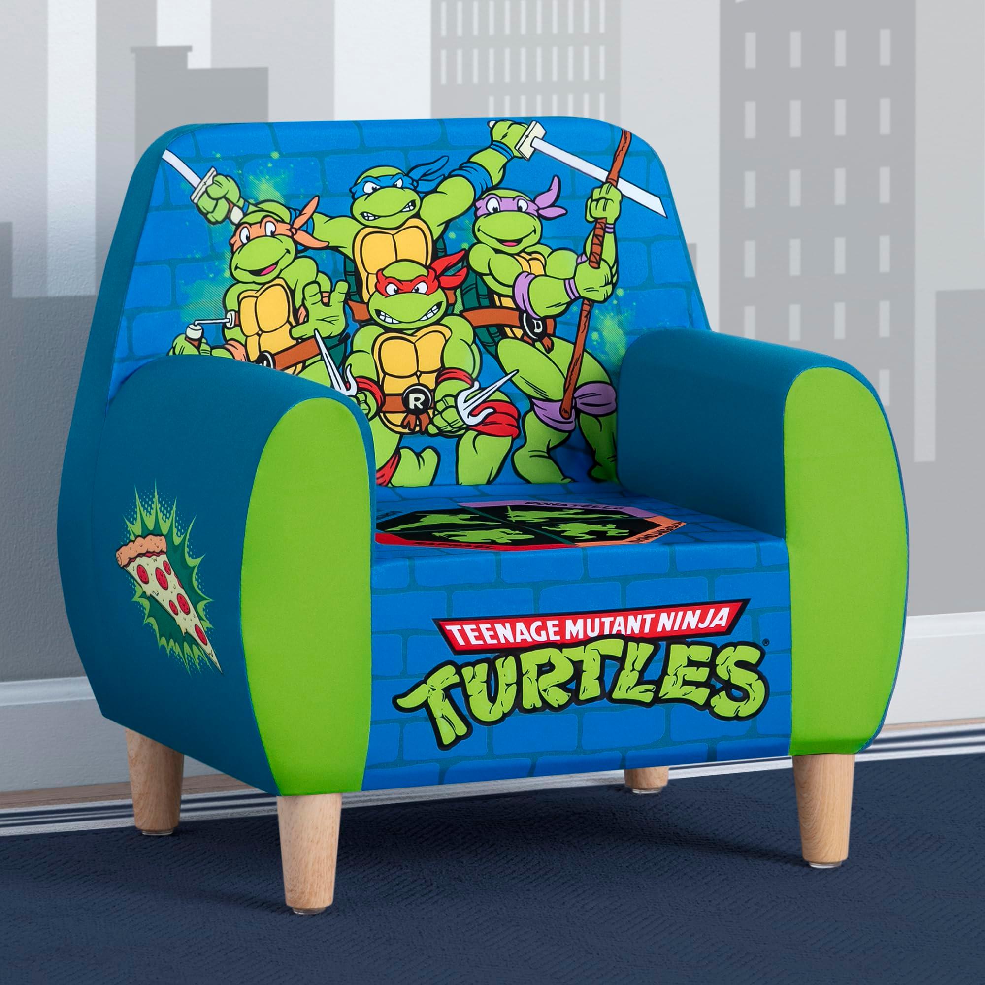 Delta Children Teenage Mutant Ninja Turtles Foam Chair for Kids, Green - Image 2