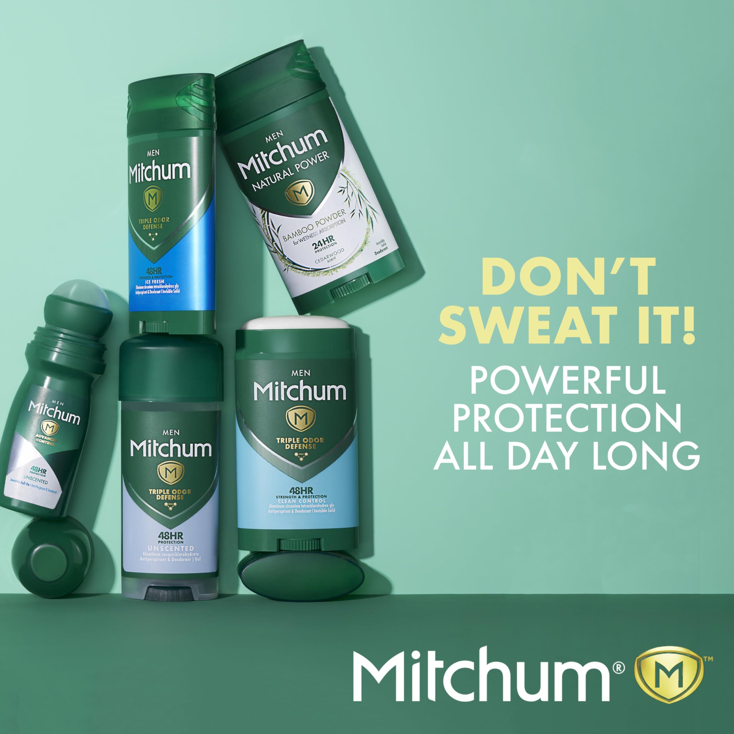 Mitchum Men's Deodorant, Antiperspirant, Triple Odor Defense Gel Stick, 48 Hr Protection, Dermatologist Tested, Alcohol Free, Unscented, 3.4 Oz (Pack of 2) - Image 8