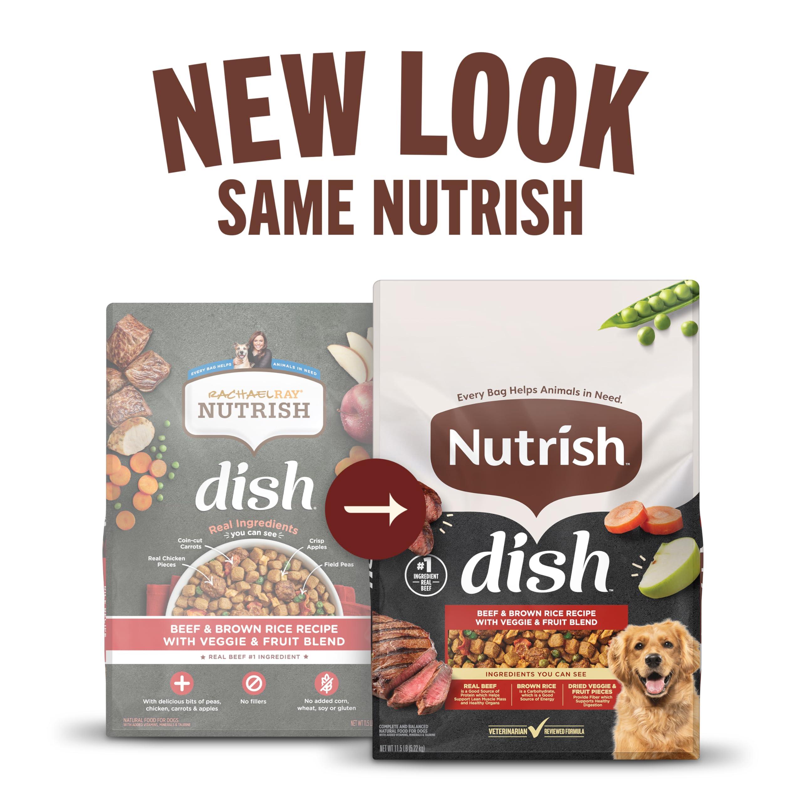 Rachael Ray Nutrish Dish Premium Natural Dry Dog Food, Beef & Brown Rice Recipe with Veggies, Fruit & Chicken, 11.5 Pounds (18146700) - Image 2
