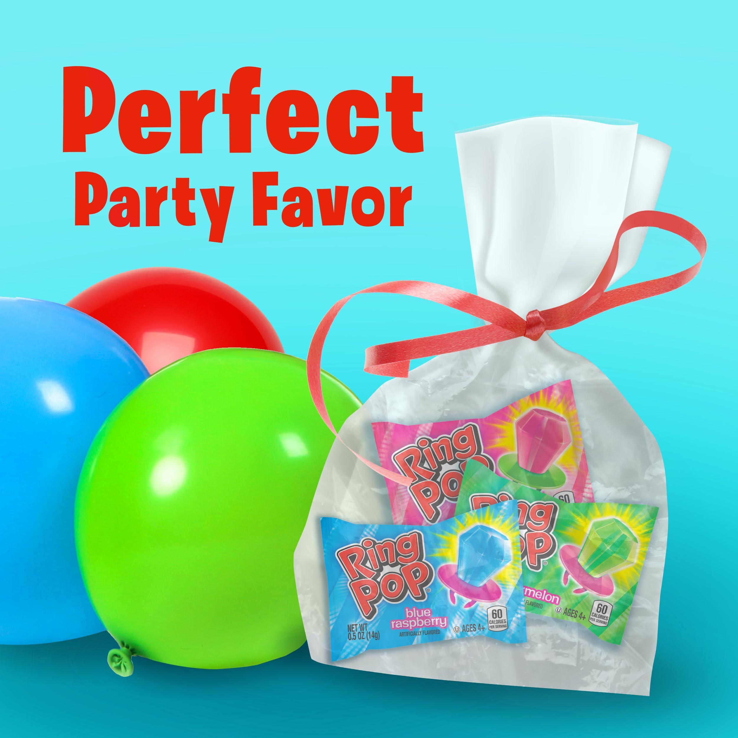 Ring Pop Lollipops - Bulk Candy Individually Wrapped Suckers Variety Party Pack- 50 Count w/ Assorted Flavors - Hard Candy for Party Favors, Kids & Goodie Bags - Image 4