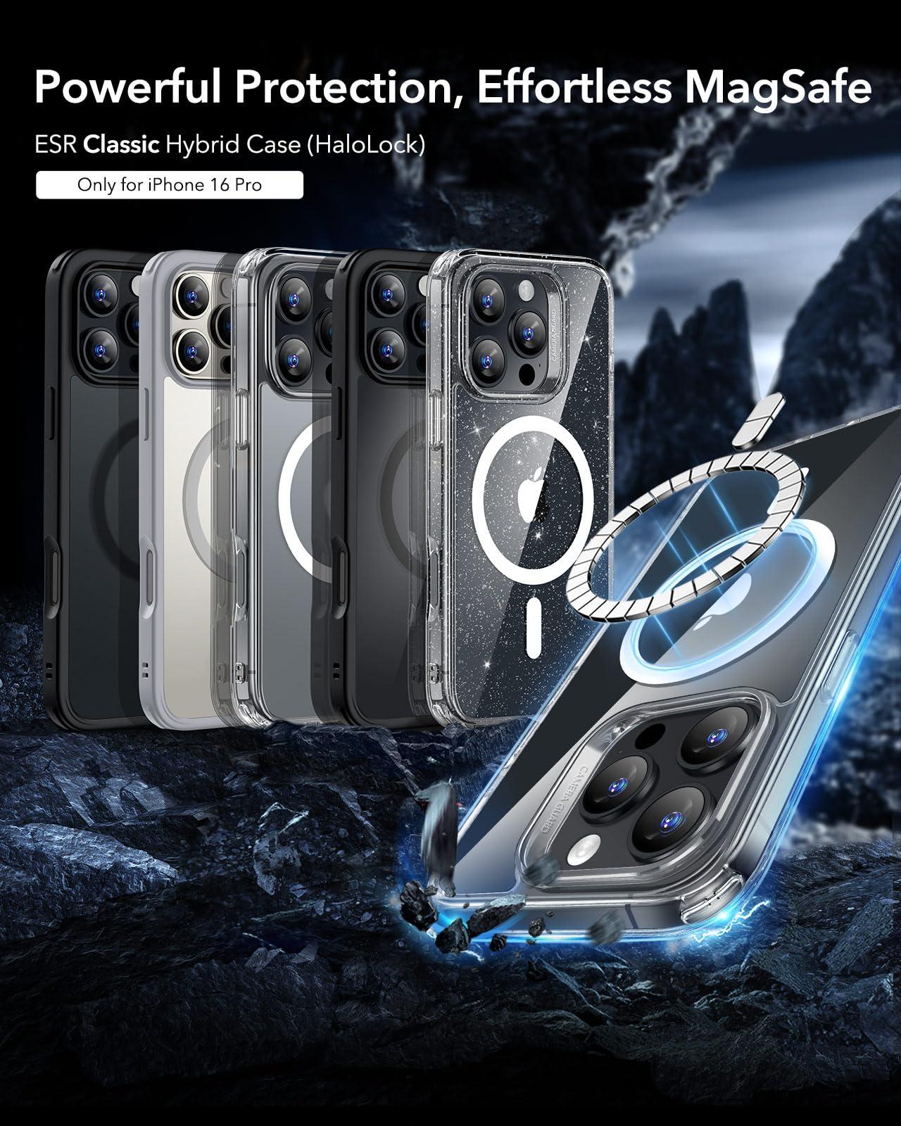ESR for iPhone 16 Pro Case, Compatible with MagSafe, Shockproof Military-Grade Protection, Magnetic Phone Case for iPhone 16 Pro 6.3 inch, Clear - Image 3
