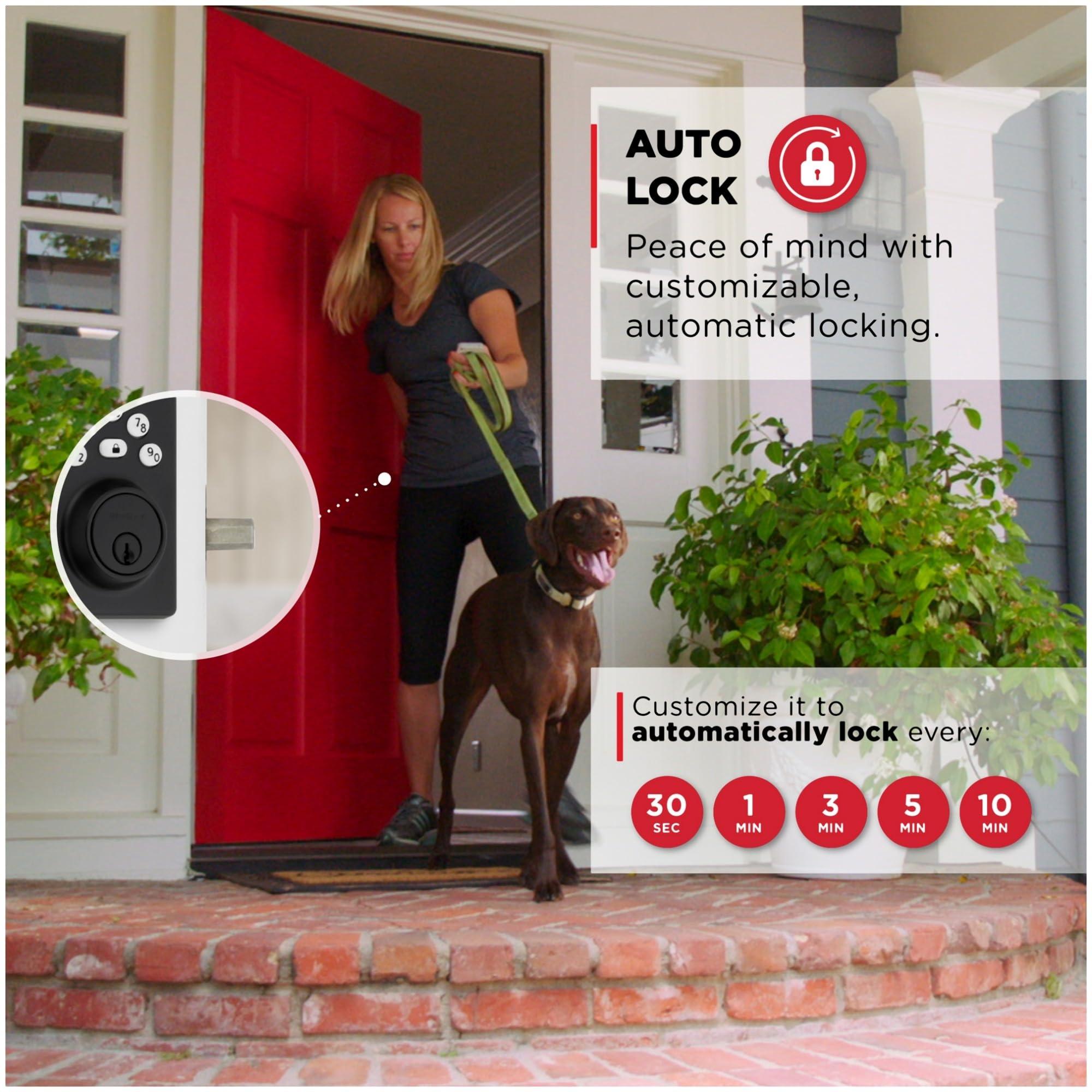 Kwikset 9240CNT-514 Contemporary Powerbolt Electronic SmartCode Deadbolt with RCAL Latch and RCS Strike Matte Black Finish - Image 6