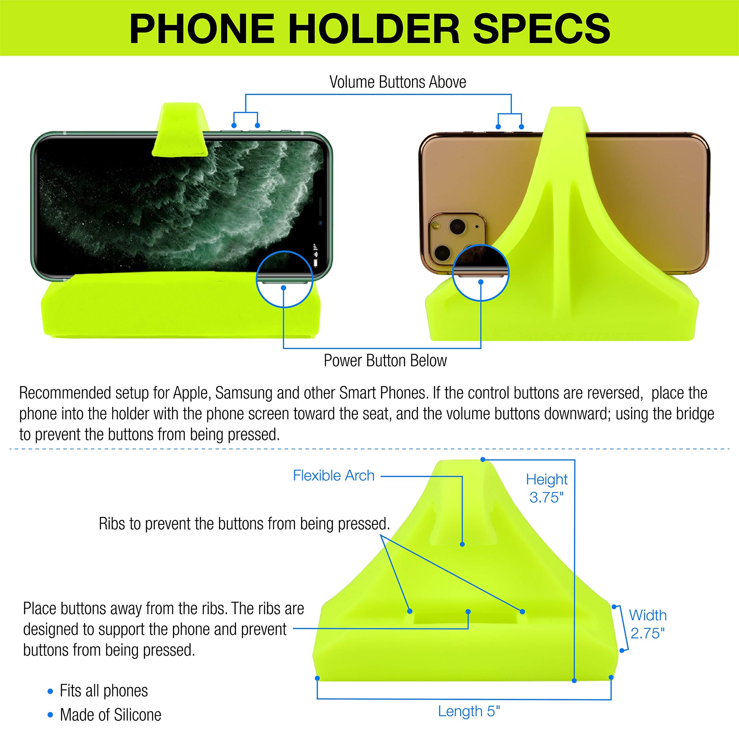 Phone Holder Made for PM5 Monitors of Concept 2 Rower, SkiErg and BikeErg - Silicone Smartphone Cradle Compatible with Concept 2 Rowing Machine. Ideal Rower Accessories - Image 3