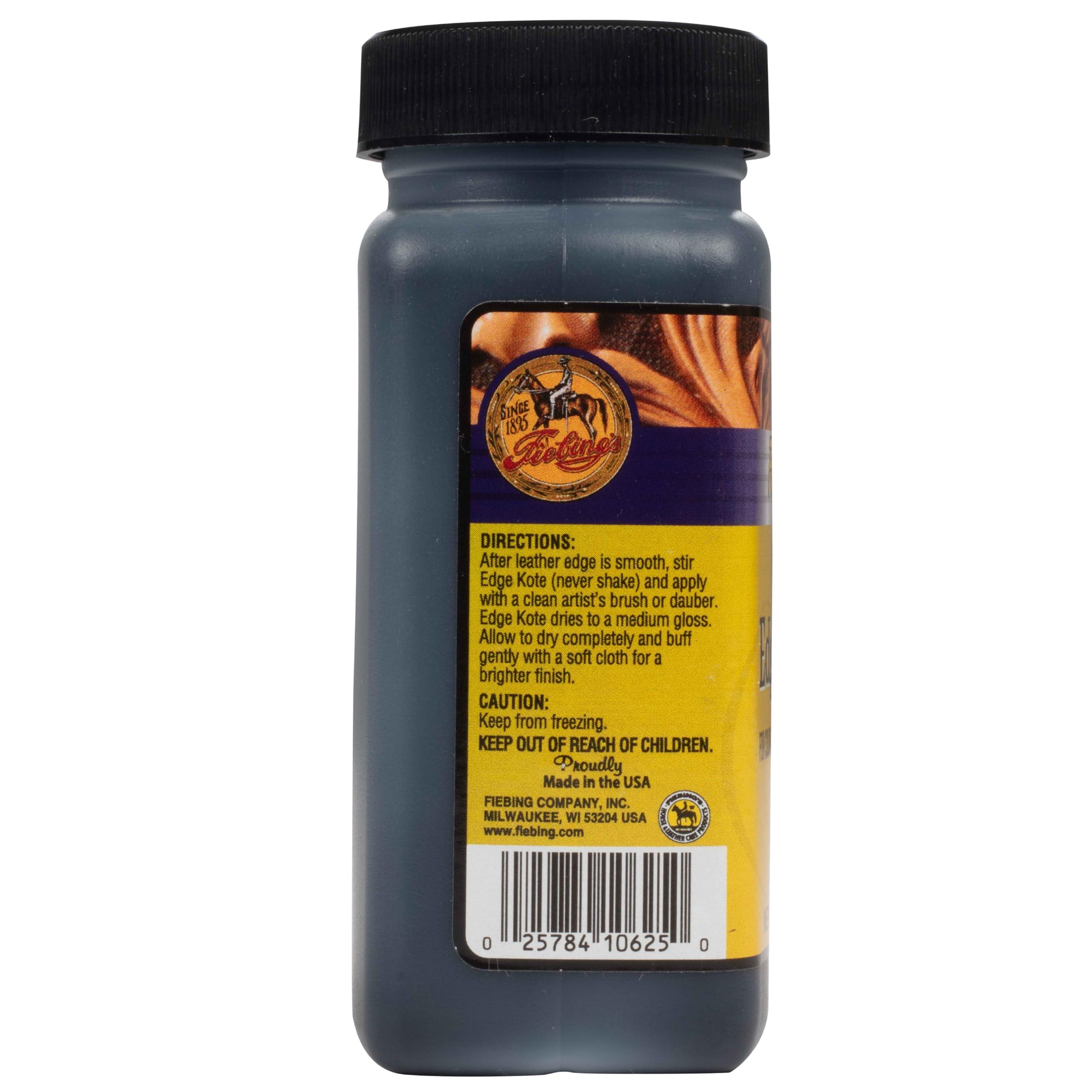 Fiebing's Edge Kote (4oz, Black) - Leather Edge Paint for Shoes, Furniture, Purses, Couches, Belts - Flexible, Water Resistant, Semi Gloss Color Coating Leather Dye to Protect Natural Edges - Image 6