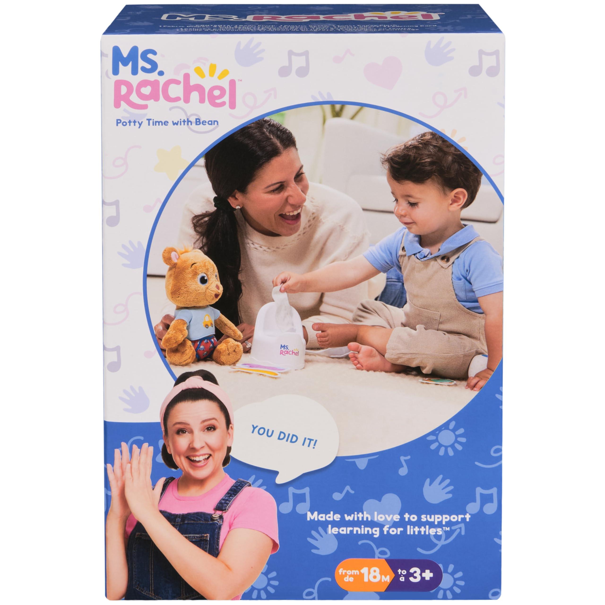 Ms. Rachel Potty Time with Bean, 11” Plush Teddy Bear with Play Toilet & Accessories, Toddler Toys for Girls & Boys for Ages 18 Months to 3+ - Image 10
