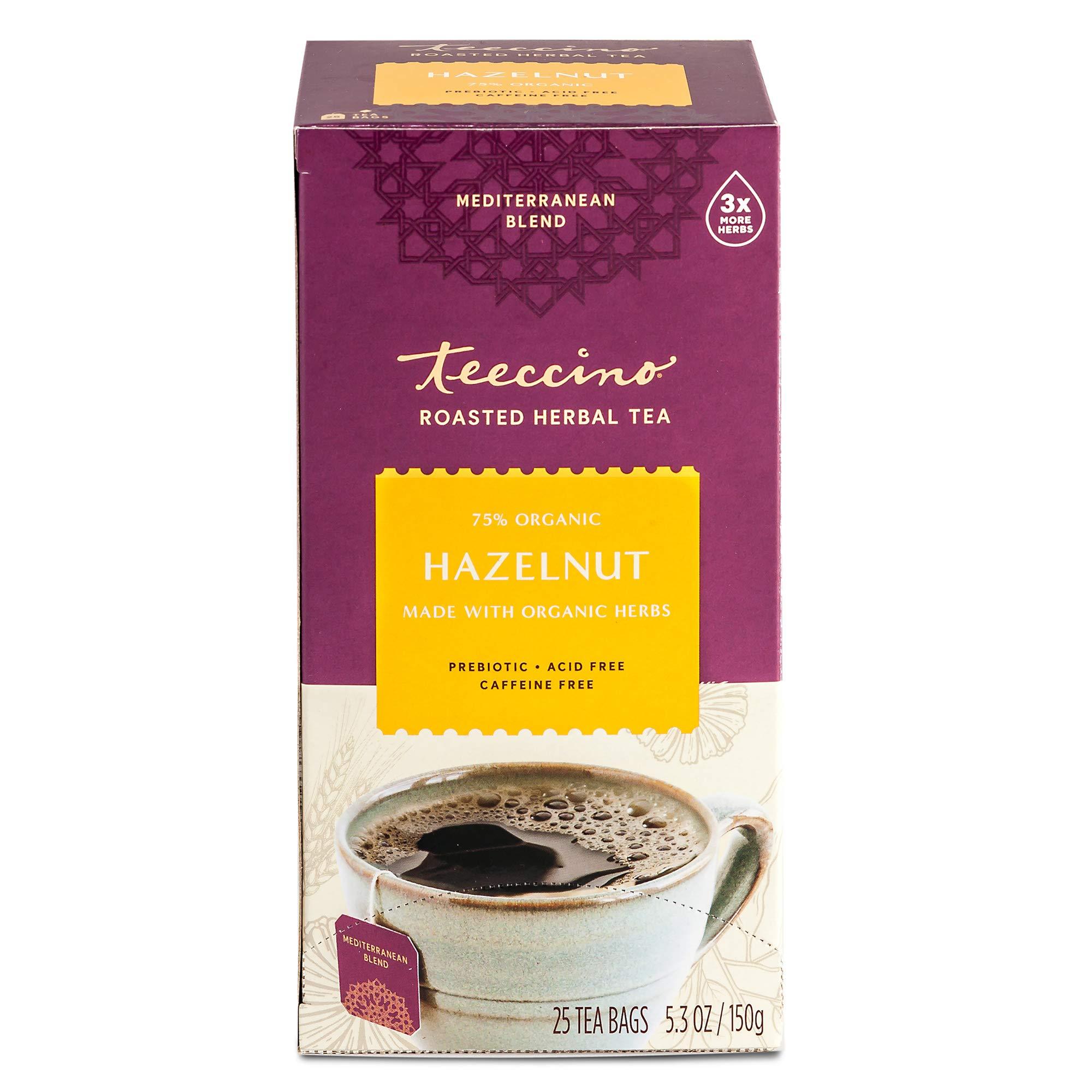 Teeccino Hazelnut Herbal Tea - 25 Tea Bags - Rich & Roasted Herbal Tea That’s Caffeine Free & Prebiotic for Natural Energy, - Image 6