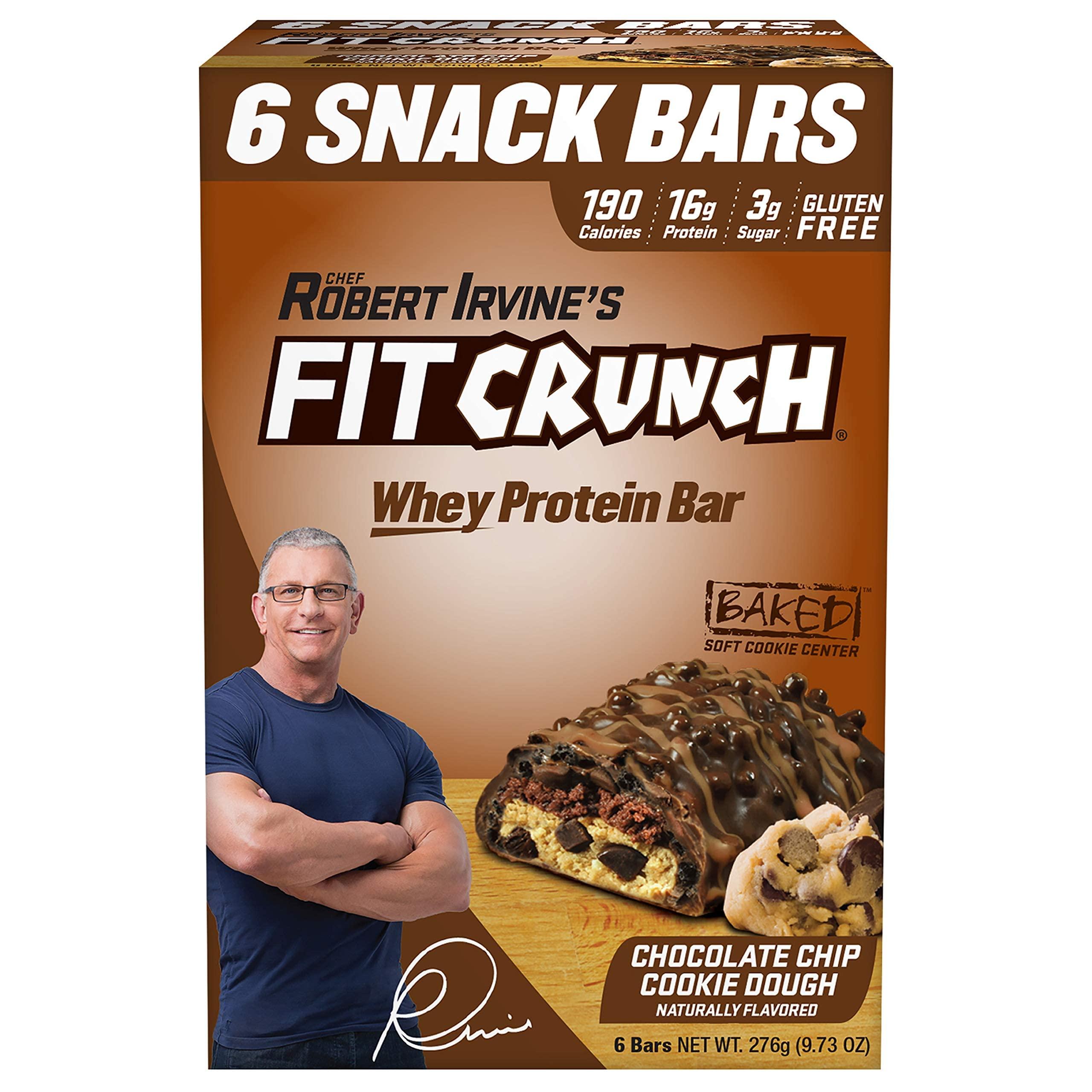 FITCRUNCH Snack Size Protein Bars, World’s Only 6-Layer Baked Bar, Just 3g of Sugar & Soft Cake Core (6 Bars, Chocolate Chip Cookie Dough) - Image 3