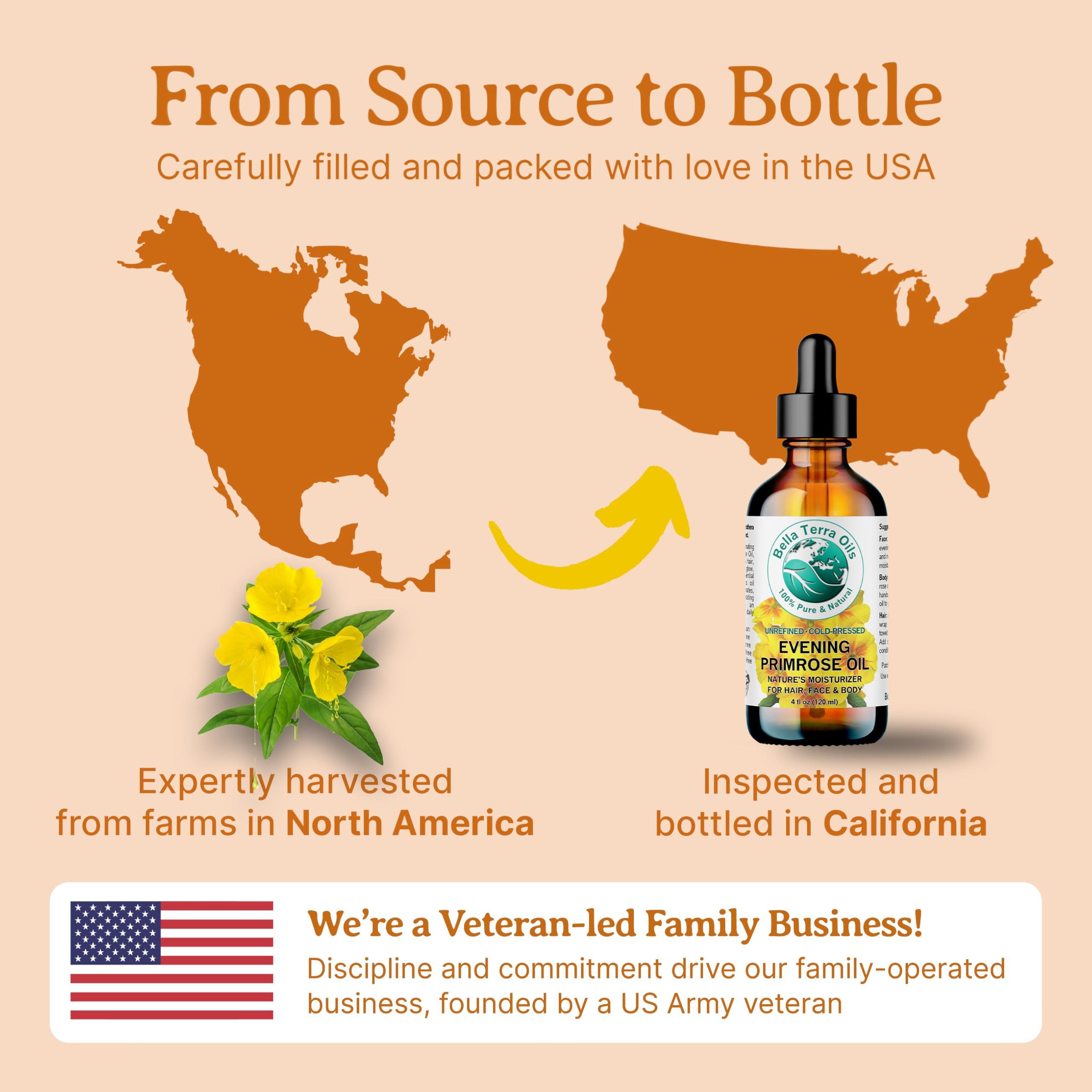 Bella Terra Oils - Organic Evening Primrose Oil 4 oz - Dive into Pure Primrose Essence, Abundant in Fatty Acids, A Luxurious Blend for a Radiant Glow - Image 7