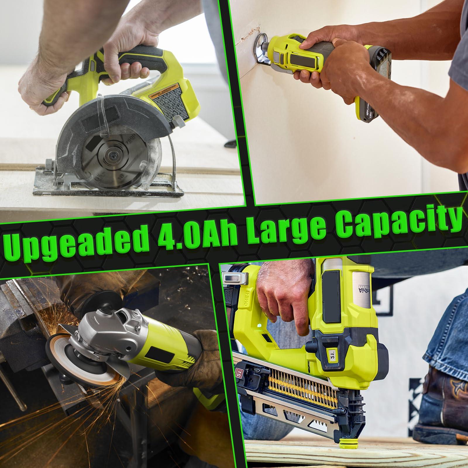 Bonadget Advanced 4Ah Battery for Ryobi 18V Battery ONE+ for Ryobi Battery 18V P102 P108 P189 PBP005 PBP006 PBP2005 P190 P197 Cordless Tool Lithium-ion 2PACK - Image 7