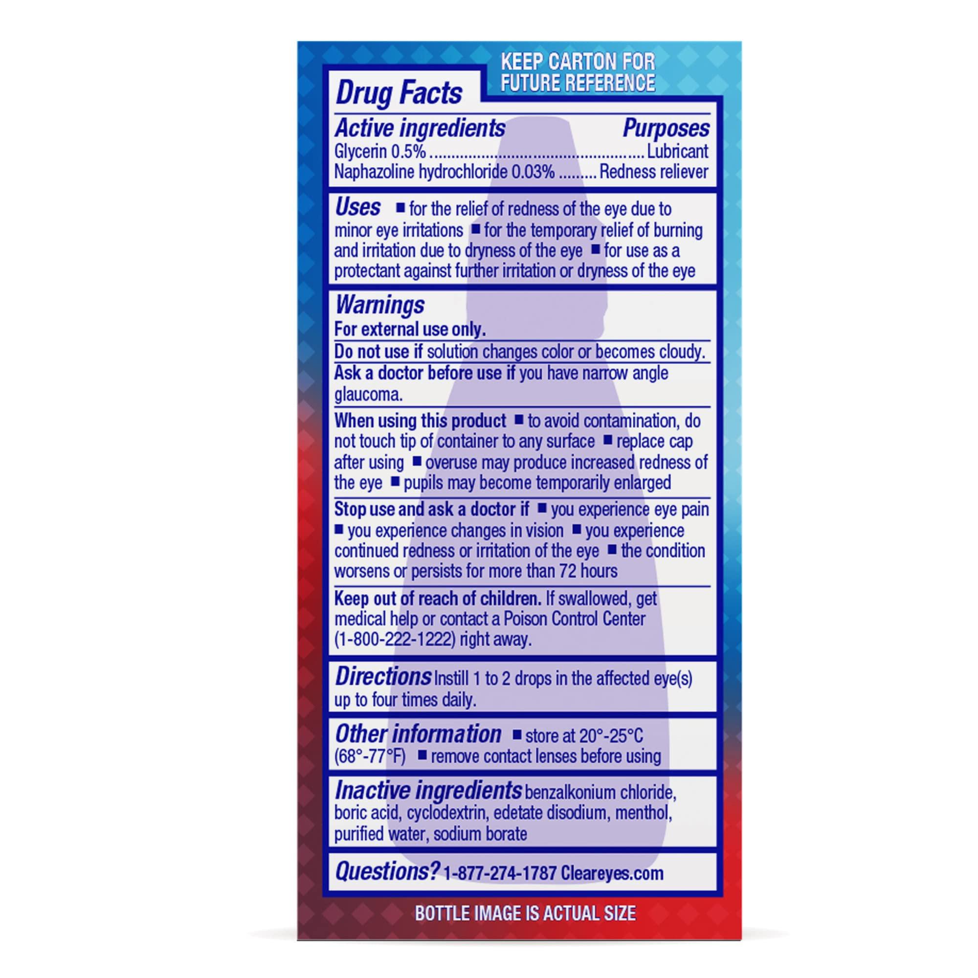 Clear Eyes Cooling Comfort Relief Eye Drops, 0.5 Fl Oz - Image 8