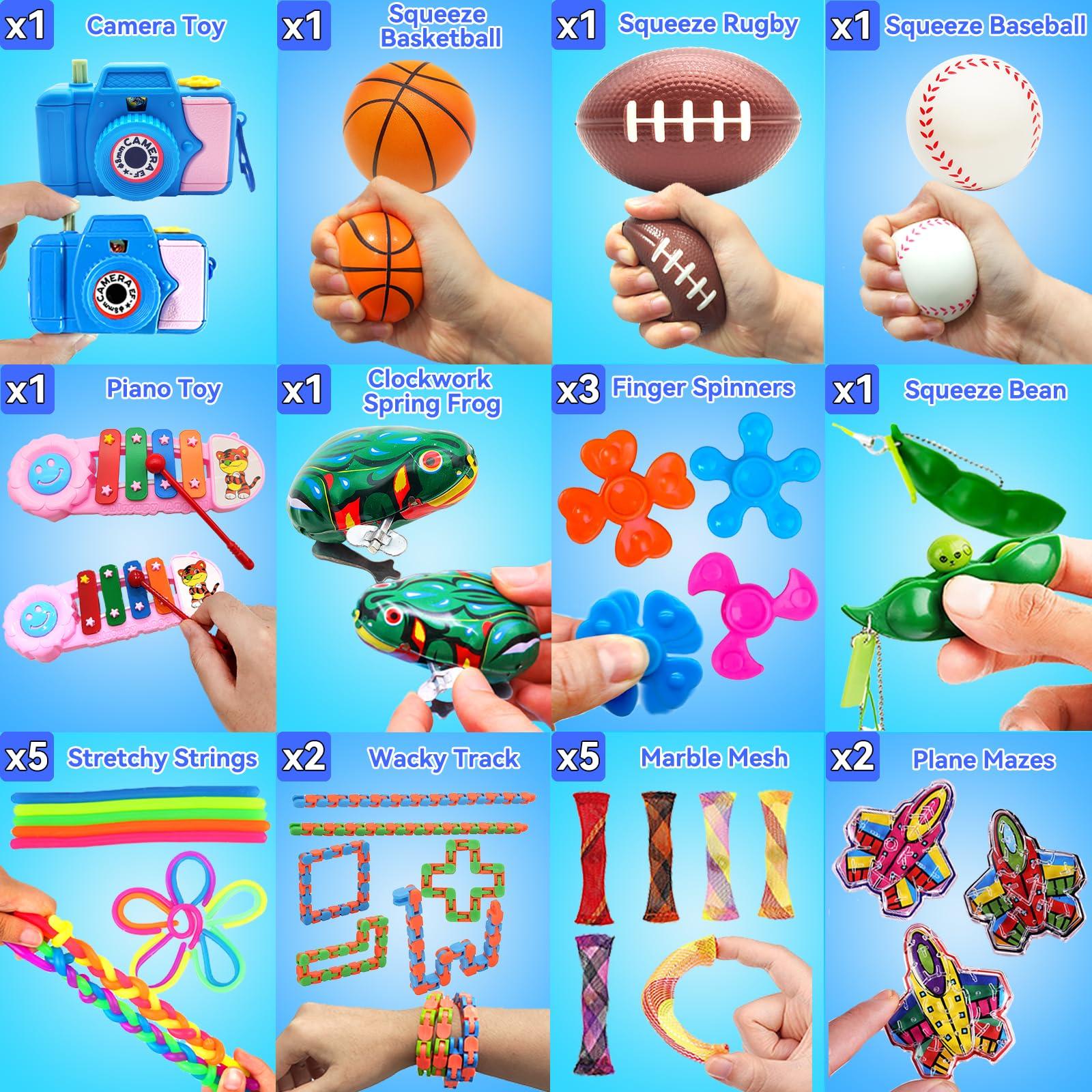 125 Pack Fidget Toys Assortment for Kids 4-8-12,Stress&Anxiety Relief Toys for Party Favors,Treasure Box Fillers,Classroom Prizes Rewards,Carnival,Pinata Stuffers - Image 4