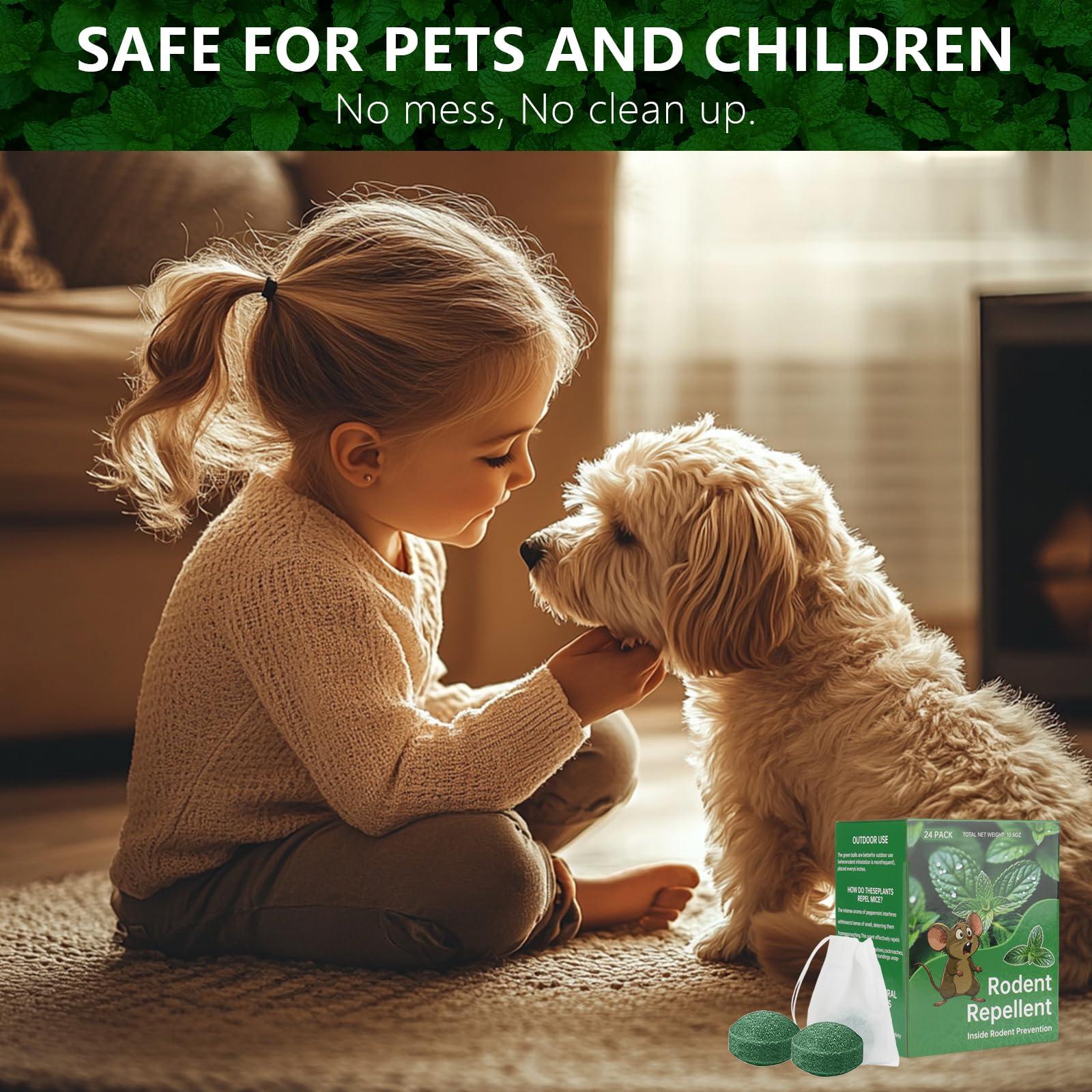 Mouse Rodent Repellent, 48 Pack Peppermint Lemon Oil Mice Repellent for Squirrel Rats Spider Pests, Natural Deterrent for Kitchen, Warehouse, Car, Cat, Indoor, Outdoor, Safe for Pets & Family - Image 5