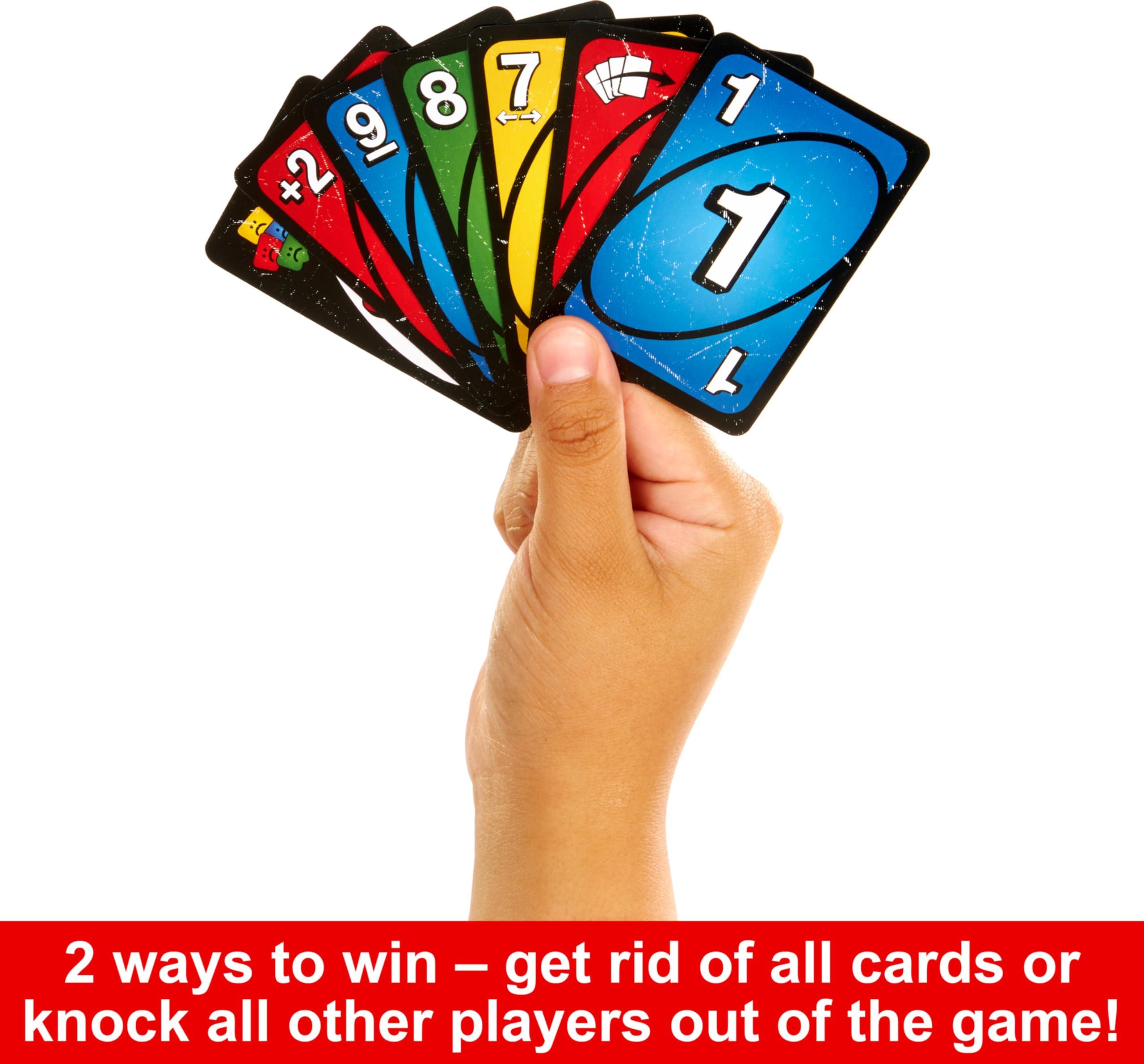 Mattel Games UNO Show ‘em No Mercy Card Game in Storage & Travel Tin for Kids, Adults & Family Night with Extra Cards, Special Rules & Tougher Penalties (Amazon Exclusive) - Image 6