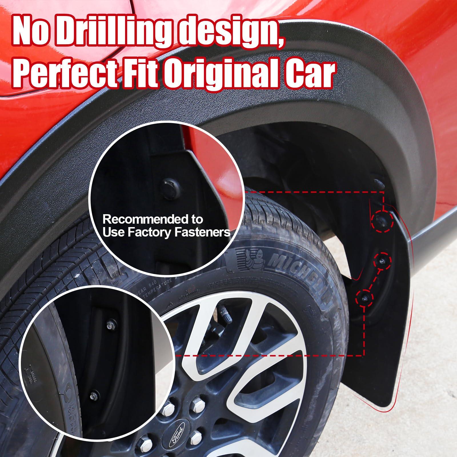 Mabett Mud Flaps for Ford Maverick 2025 2024 2023 2022 Accessories, Flexible Material, All-Weather Fender Front & Rear Mud Guards Splash 4PCS（Not Fit Lobo Model） - Image 5