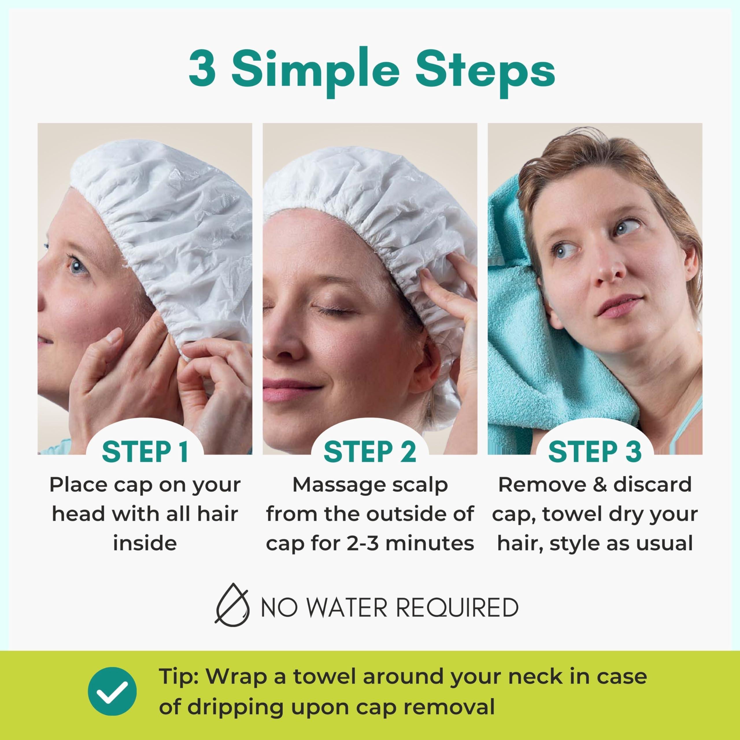No Water Rinse Free Shampoo Cap by Nurture | Microwavable Hair Washing & Conditioning Shower Caps | Waterless Bathing | Disposable & Hypoallergenic for Adults, Bedridden & Elderly - Image 7