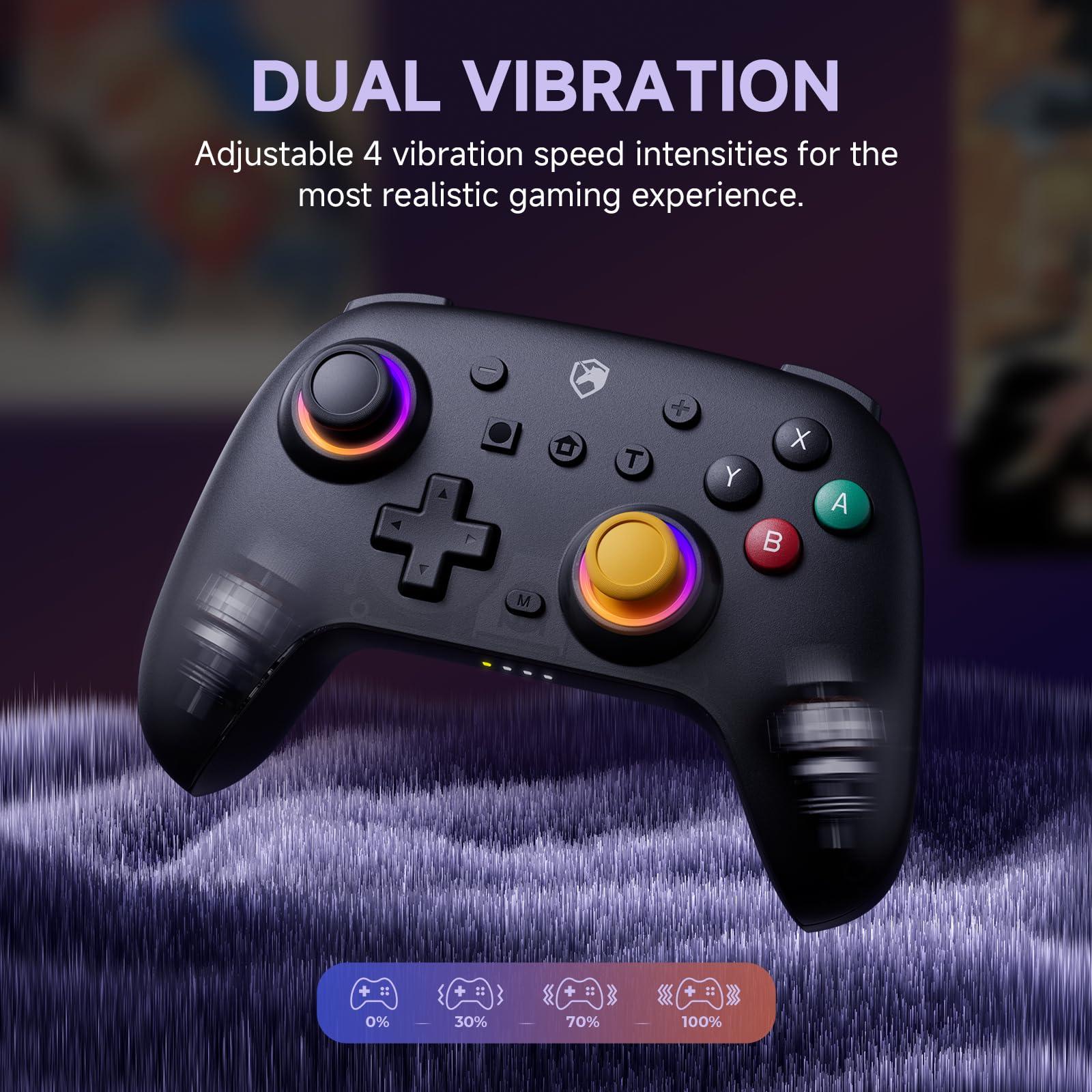 ECHTPower Wireless Switch Controller, Switch pro Controller for Nintendo Switch/Nintendo Switch 2, Gaming Controller with Hall Effect Joysticks, Wake-up, Programmable, 6 Axis Gyro, Turbo - Image 6