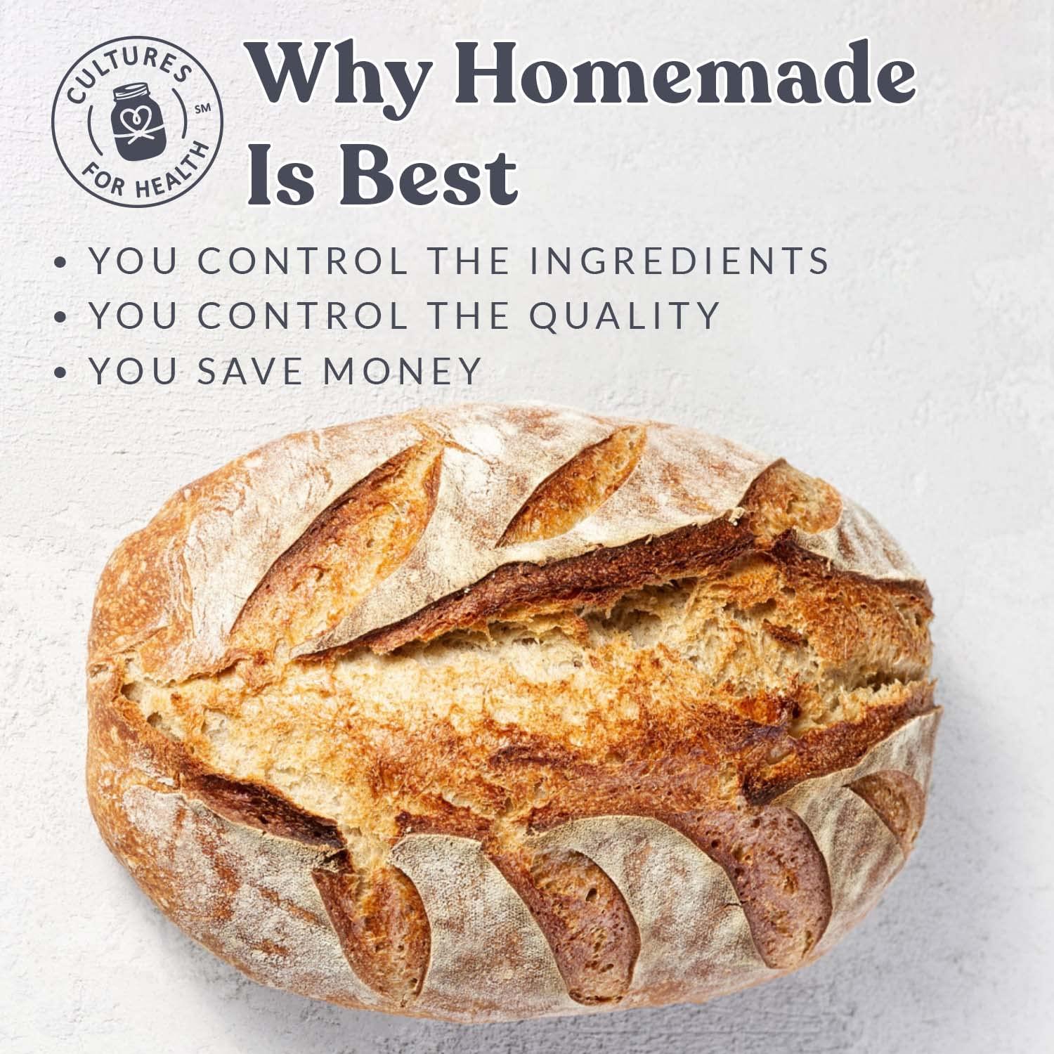 Cultures for Health San Francisco Sourdough Style Starter Culture | Homemade Artisan Bread | Heirloom, non-GMO | Live Culture Bread Mix | Easy to Follow Recipe - Image 7