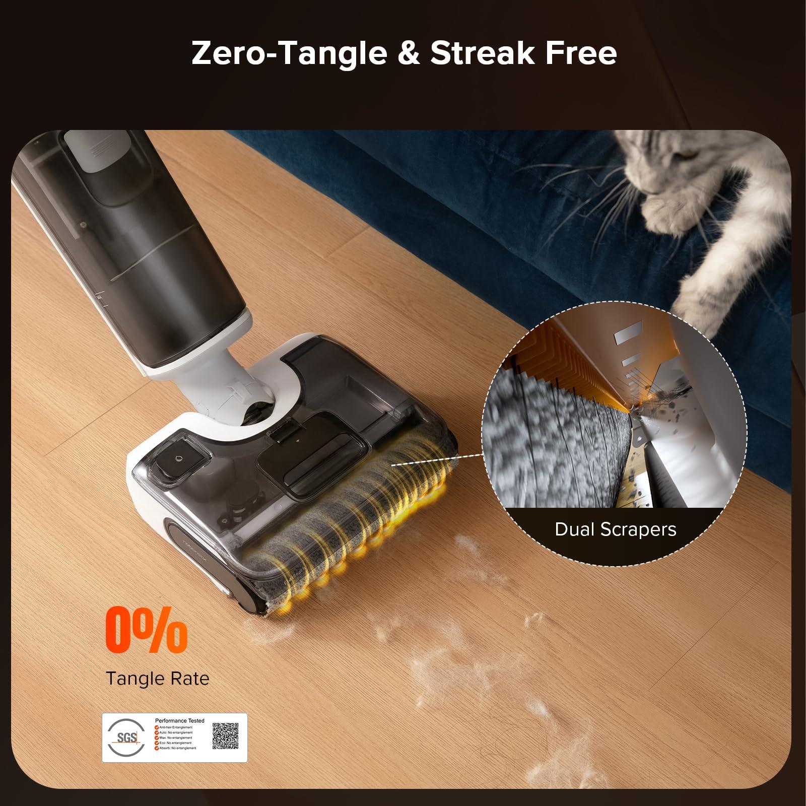 roborock F25 RT Vacuum Mop All in One, Wet Dry Vacuum Cleaner Cordless, 20000Pa Floor Cleaner Machine for Tile Hardwood Wood Vinyl Floor, Edge to Edge Self Cleaning Electric Mop with 180° Lie-Flat - Image 5