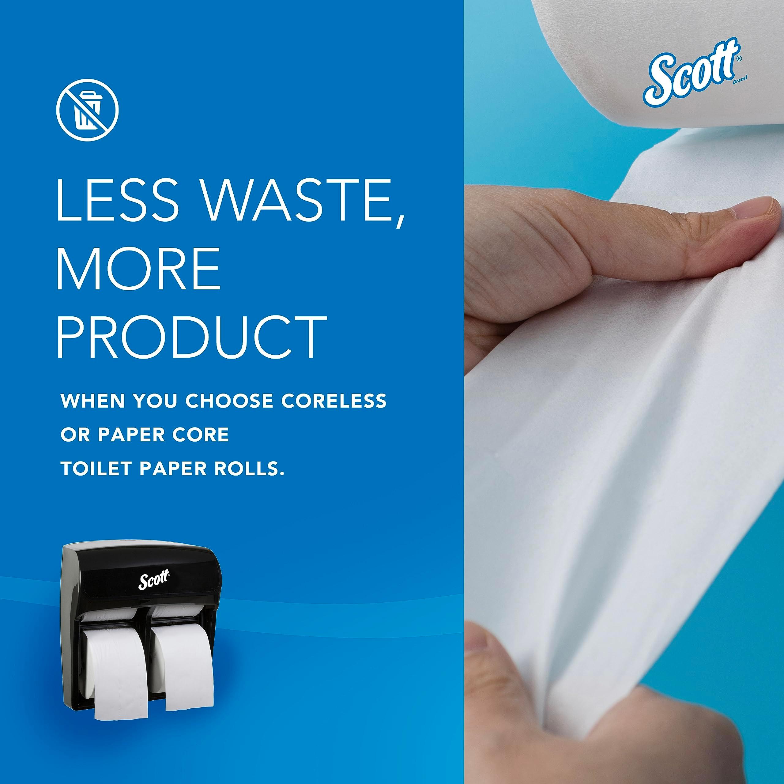 Kimberly-Clark Scott Pro MOD High Capacity Single Roll Bath Tissue Dispenser (44518), Toilet Paper Dispenser for Small Rolls, 12.75” x 11.25” x 6.31”, Black, 1 / Case - Image 5