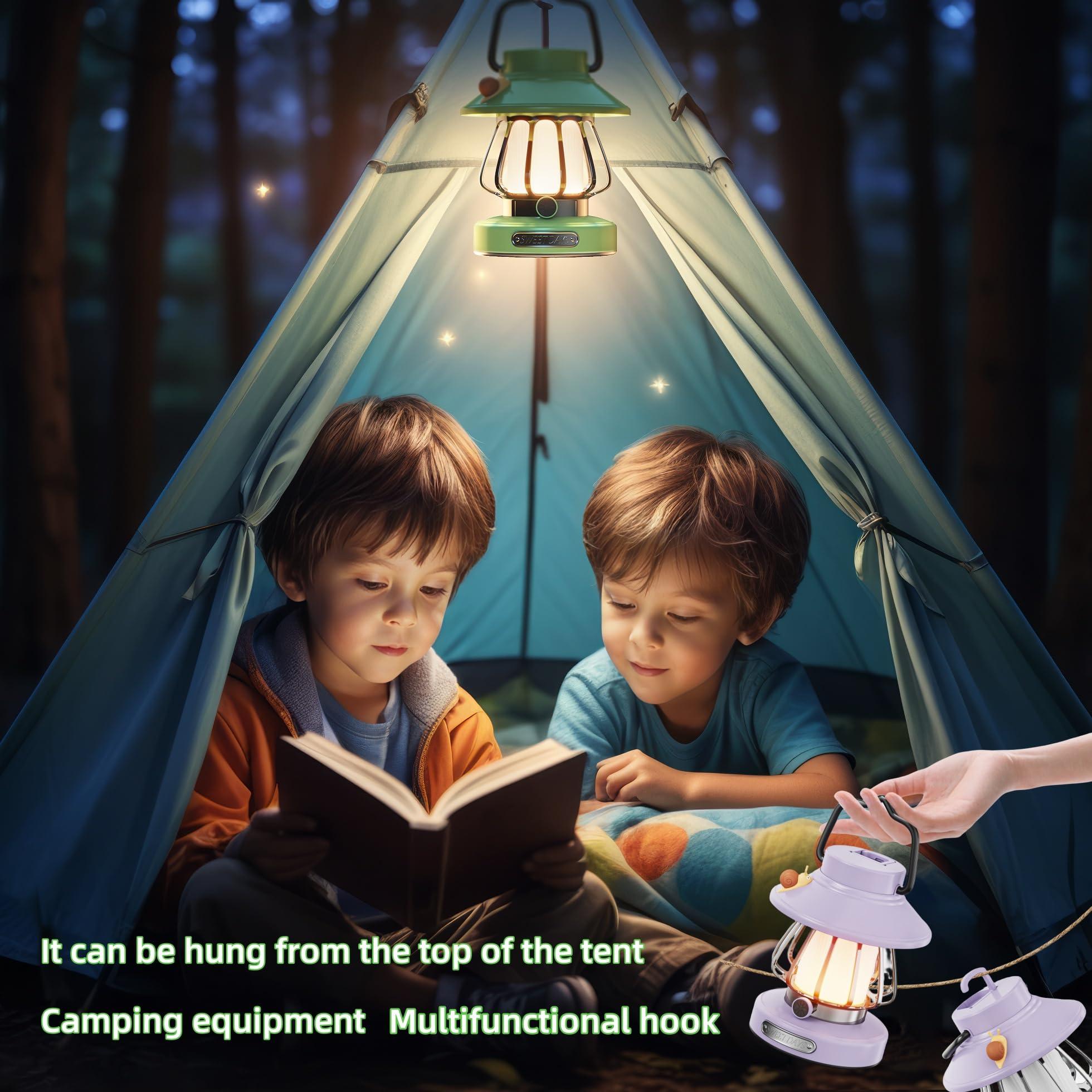 HOMY New Gear lamp for Kids Set Toddler Flashlight Convenient LED Light Rechargeable Battery Operated Outdoor Indoor Essentials Table Portable Night Light Green Gift Electric Camping Lanterns Snail - Image 8