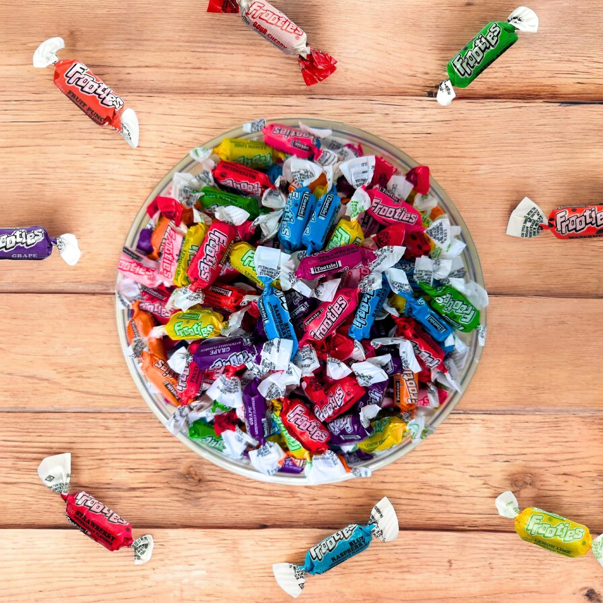 Tootsie Frooties Assorted Candy Mix (10 Fruity Flavors) - Tootsie Roll Taffies, Ultimate Fruity Variety Pack, Gluten Free, Peanut Free & Kosher Fruit Chews 1.5 Lb - Image 3
