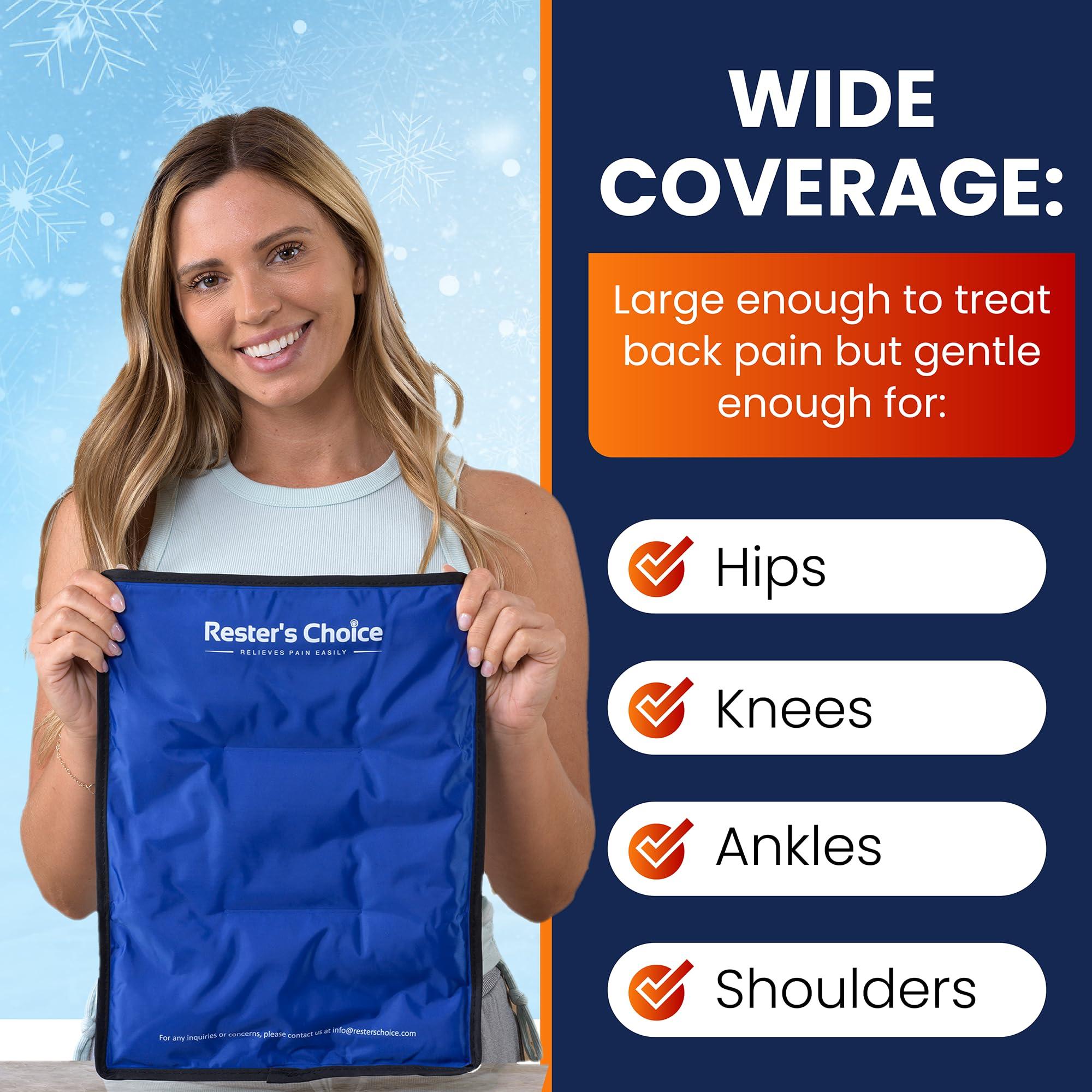 Gel Soft Flexible Ice Pack for Injuries Reusable - (Large: 11"x14.5") for Hip, Shoulder, Knee, Back - Comfy Cold Pack Compress for Swelling, Bruises, Surgery - Image 2