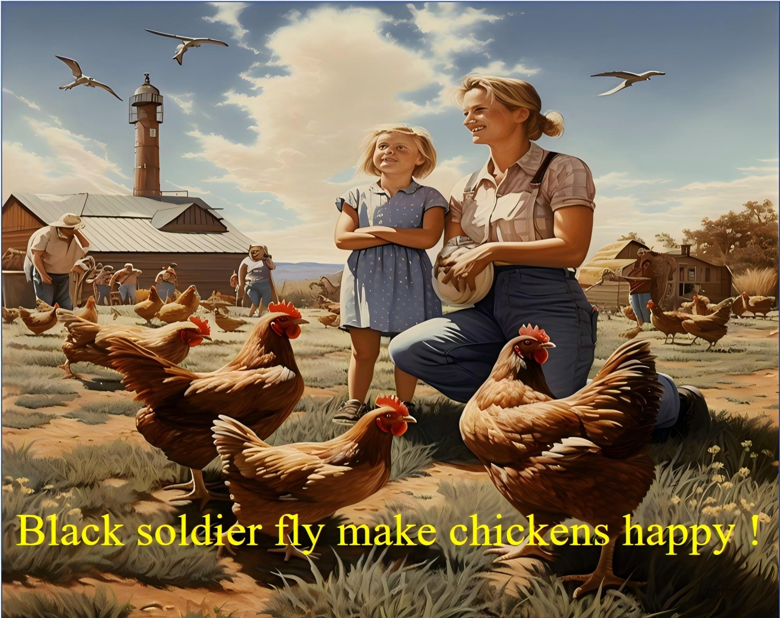 Classic Flock 11 lb Black Soldier Fly Larva - BSFL is a high Calc-Rich Chicken Feed with More Calcium Than mealworms.It is a Pure Natural Food That Provides high Protein for Chickens and Birds - Image 5