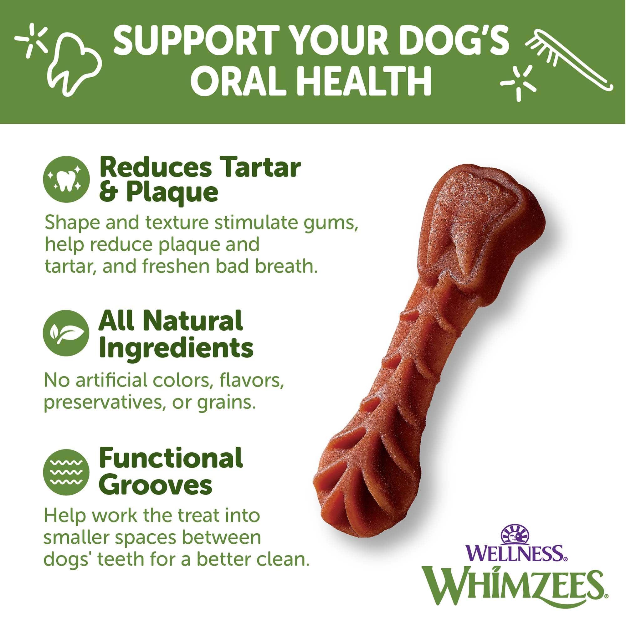WHIMZEES Wellness Brushzees Dog Dental Treats, Natural Chews, Extra Small Size Stick, (48 Count) - Image 5