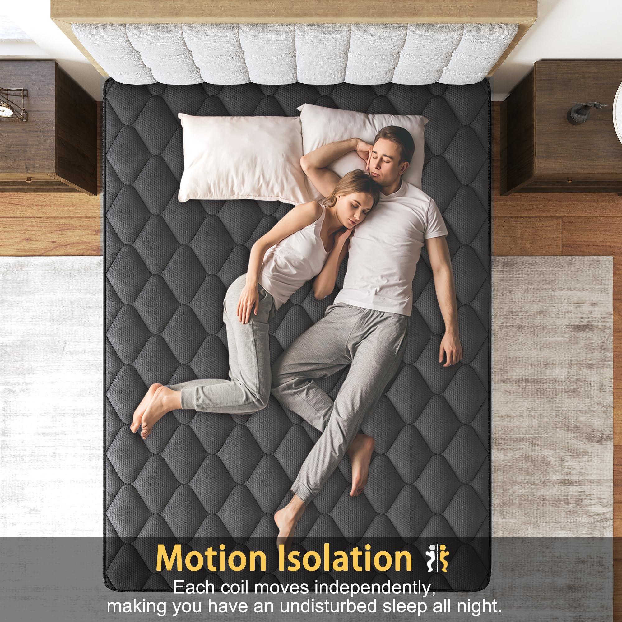 VISCOUNTESS Queen Mattress, 14 Inch Hybrid Mattresses Euro Top Medium Firm for Back & Lumbar Support, 100 Night Trial, Individual Pocket Spring Bed for Motion Isolation & Pressure Relief - Image 8