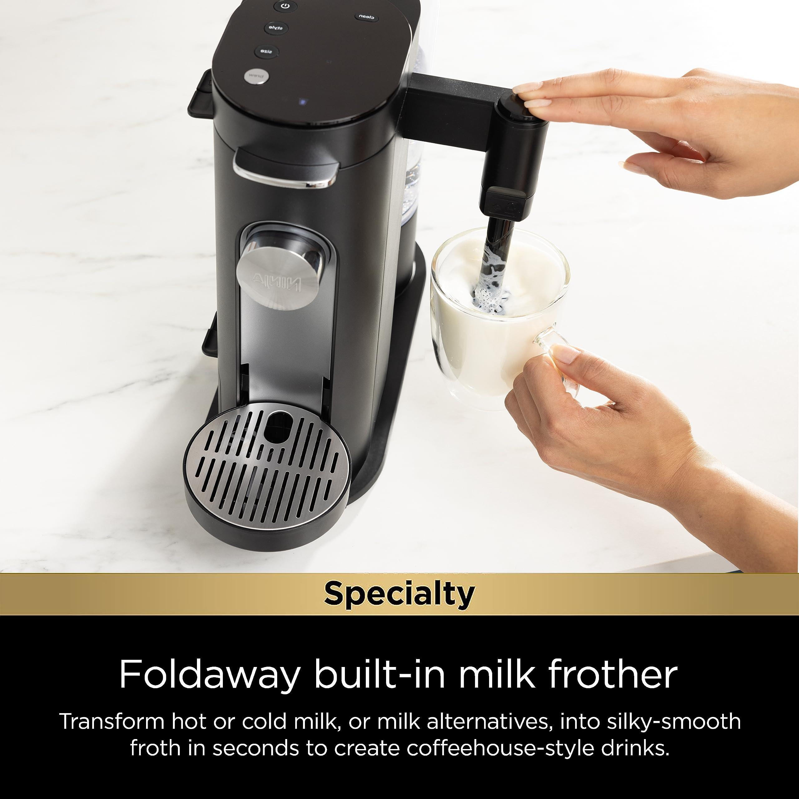 Ninja PB051 Pods & Grounds Specialty Single-Serve Coffee Maker, Compatible with K-Cups, Built-In Milk Frother, 6-oz. Cup to 24-oz. Travel Mug Sizes, Black (Renewed) - Image 4