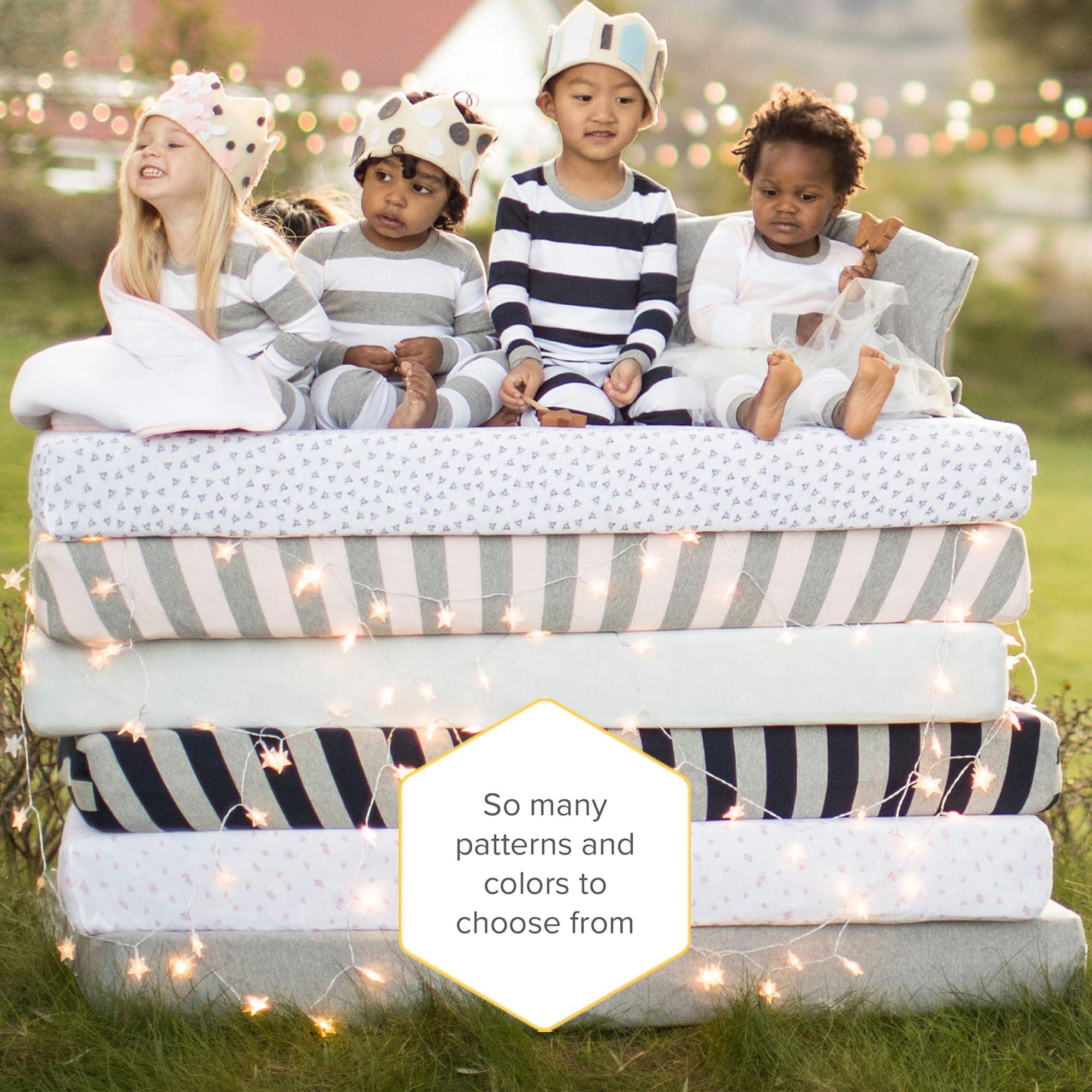 Burt's Bees Baby Essential Organic Cotton Fitted Crib Sheet, Breathable for Boy Girl Standard Crib & Toddler Mattresses - Image 5