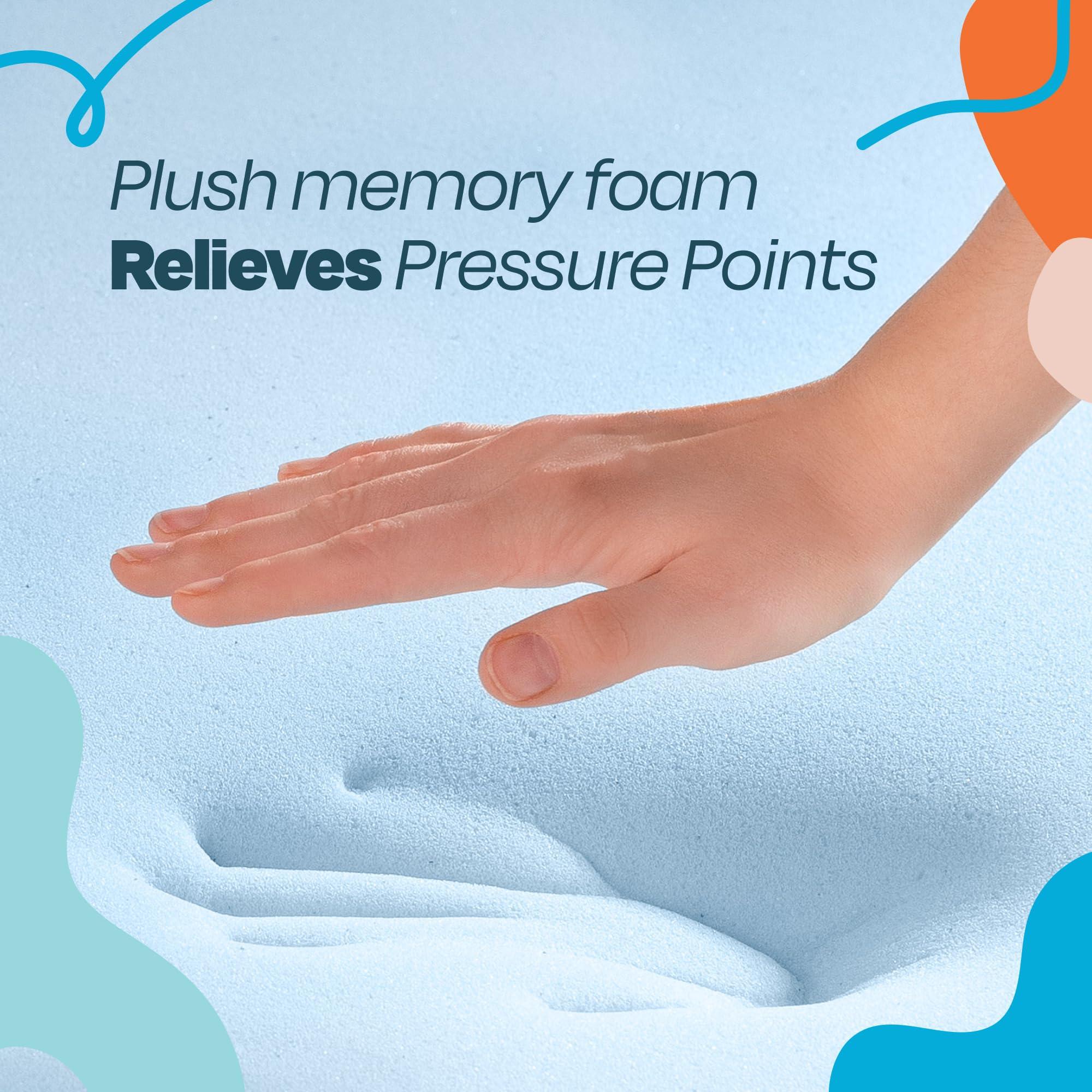 LINENSPA Memory Foam Mattress Topper - 2 Inch Gel Infused Memory Foam - Plush Feel - Cooling and Pressure Relieving - CertiPUR Certified - Dorm Room Essentials - Queen Size - Image 4