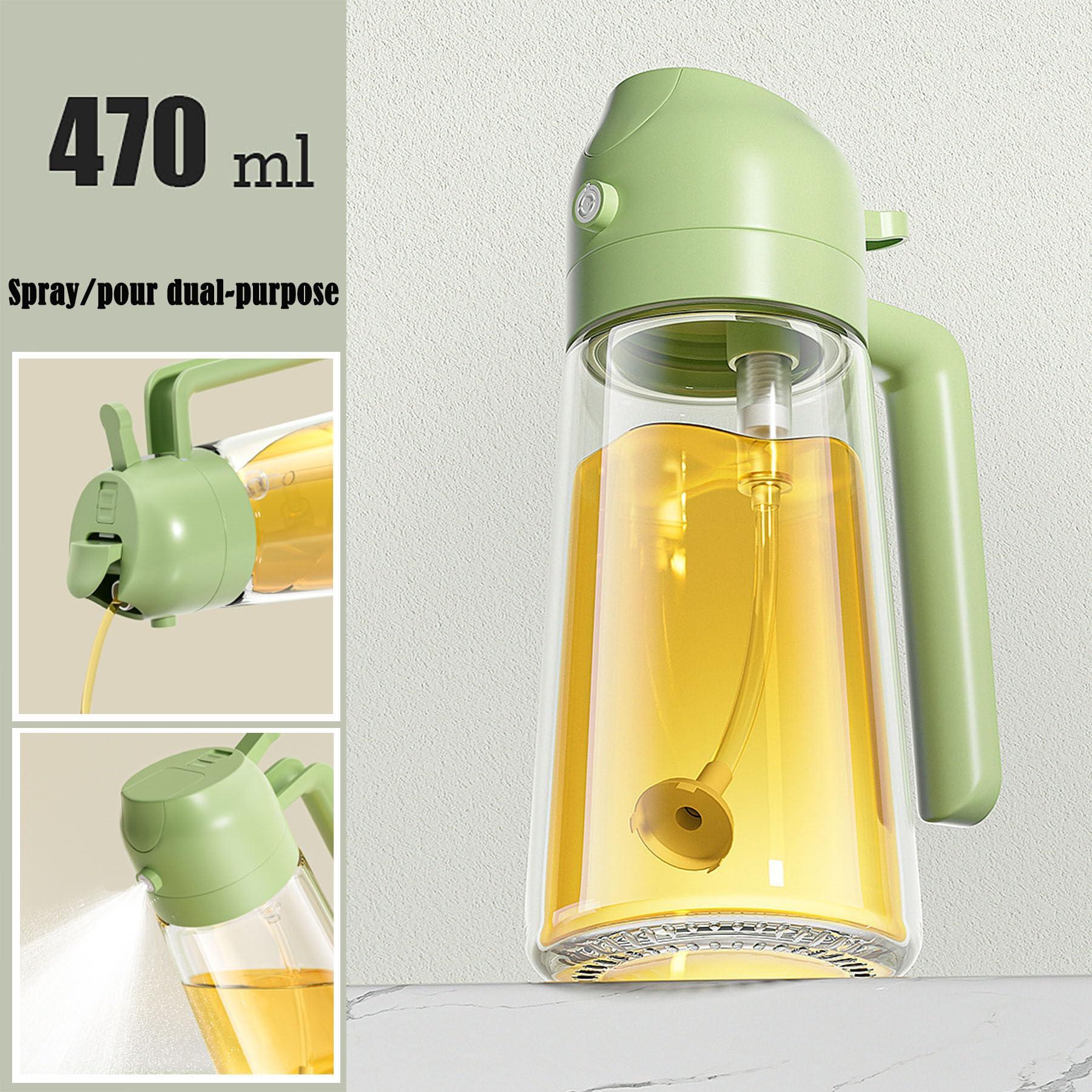cakeyeye Oil Sprayer for Cooking, 2 in 1 Olive Oil Dispenser Bottle for Kitchen, 16oz/470ml Premium Glass Oil Spray Bottle, kitchen gadgets for Air Fryer, Baking, Frying, BBQ - Image 4