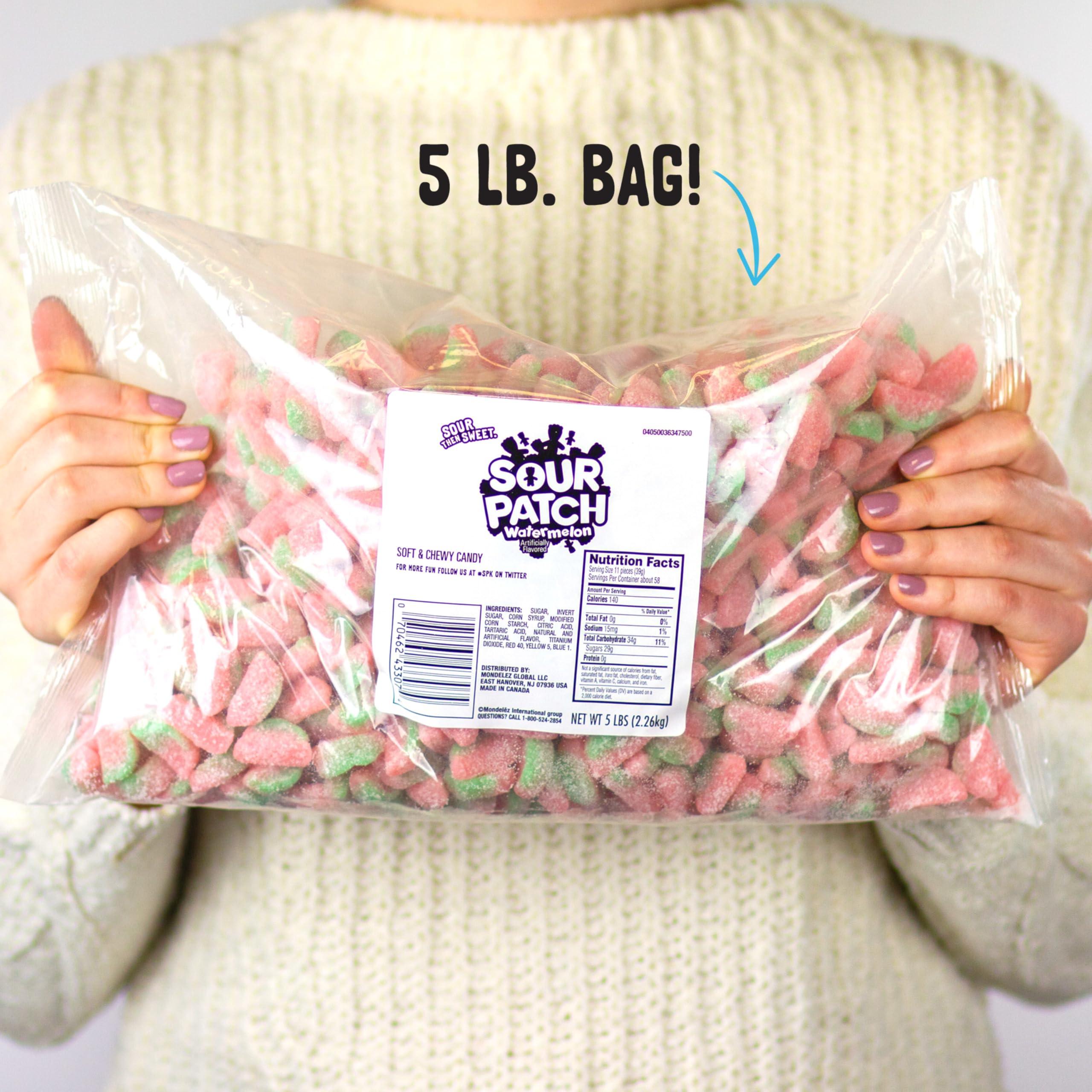 SOUR PATCH KIDS Watermelon Soft & Chewy Candy, Bulk Candy, 5 lb - Image 5