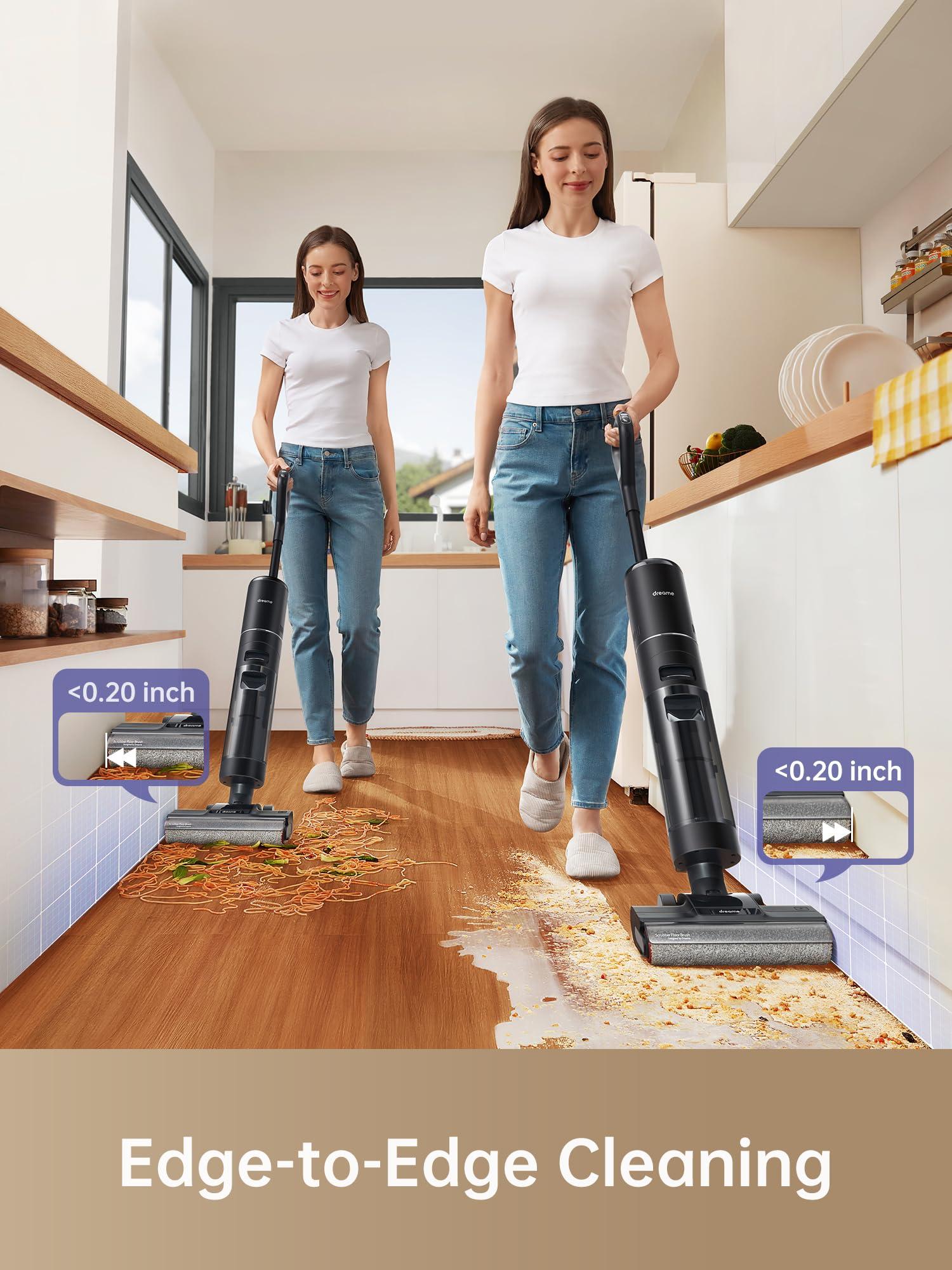 DREAME H12 PRO Wet Dry Vacuum Cleaner, Cordless Vacuum Mop All in One, Smart Floor Cleaner for Hard Floor, One-Step Edge to Edge Cleaning with Hot Air Drying - Image 4
