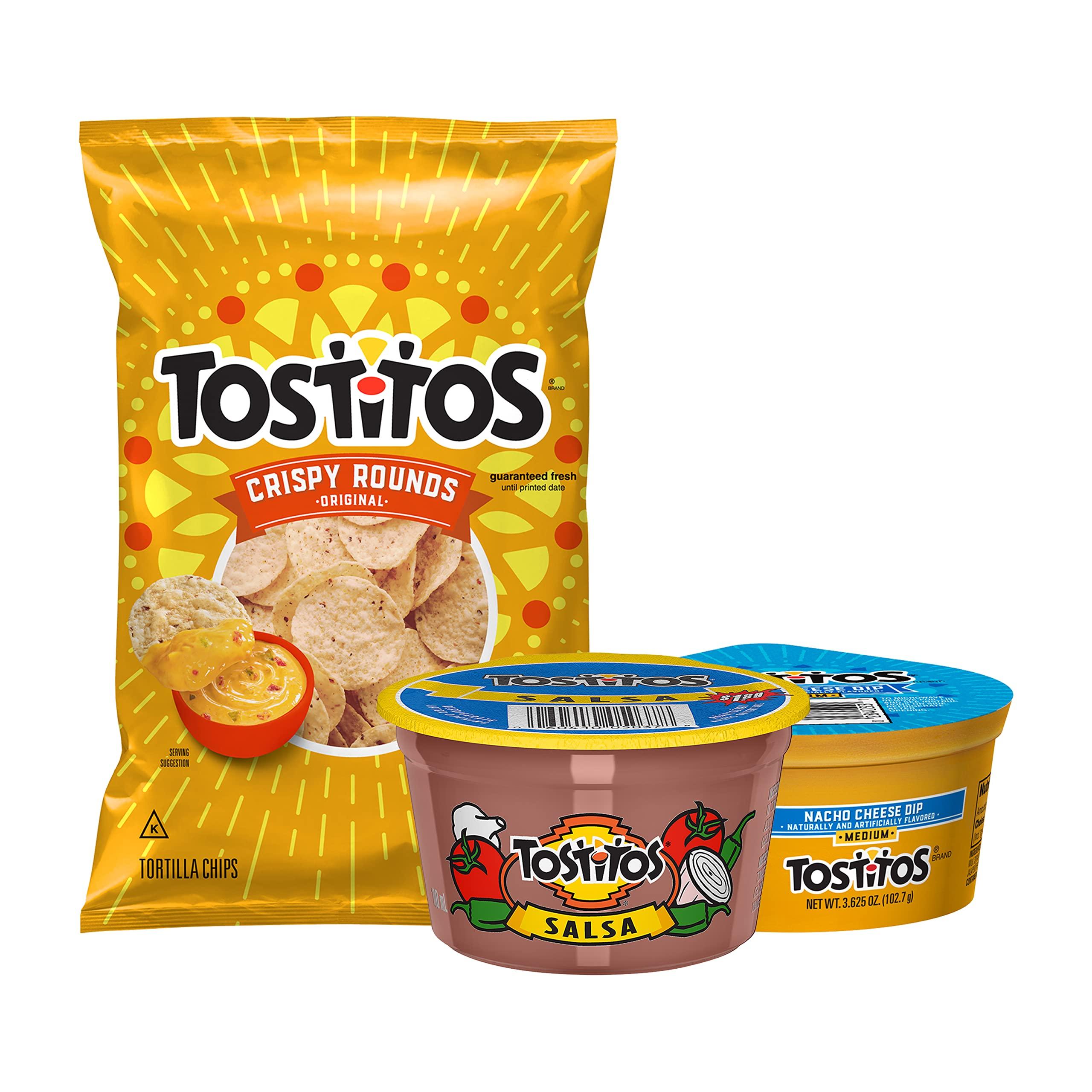 Tostitos Tortilla Chips Chip & Salsa Pack, 3oz Tostitos Crispy Rounds & 3.8oz Medium Salsa (16 count) - Image 3