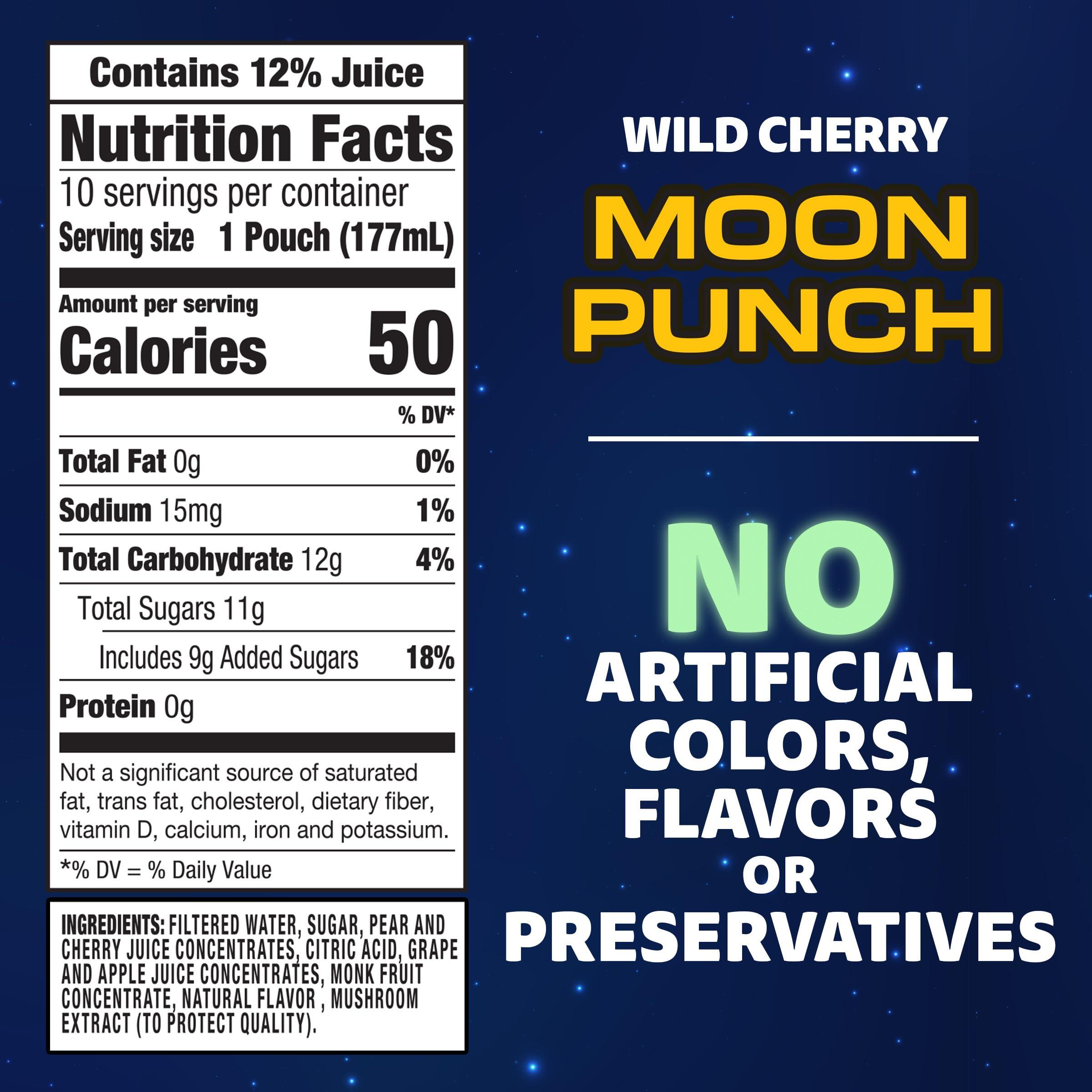 Capri Sun Moon Punch Wild Cherry Flavored Juice Drink Blend from concentrate with other natural flavor 10 ct Box, 6 fl oz Pouches - Image 8