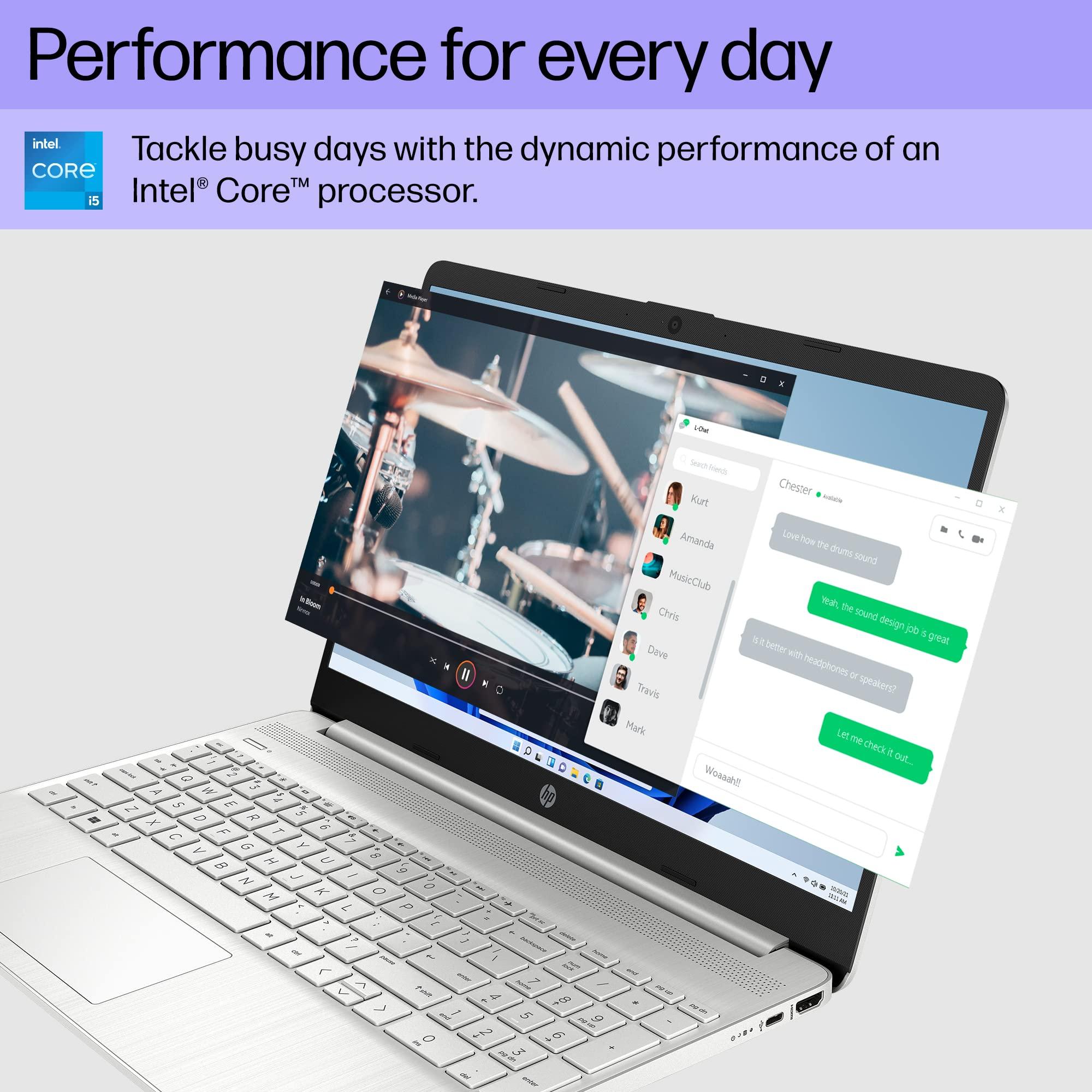 HP 15.6 inch Laptop, FHD Display, 12th Gen Intel Core i5, 16 GB RAM, 512 GB SSD, Intel Iris Xe Graphics, Windows 11 Home, 15-dy5399nr (2023),Silver - Image 6