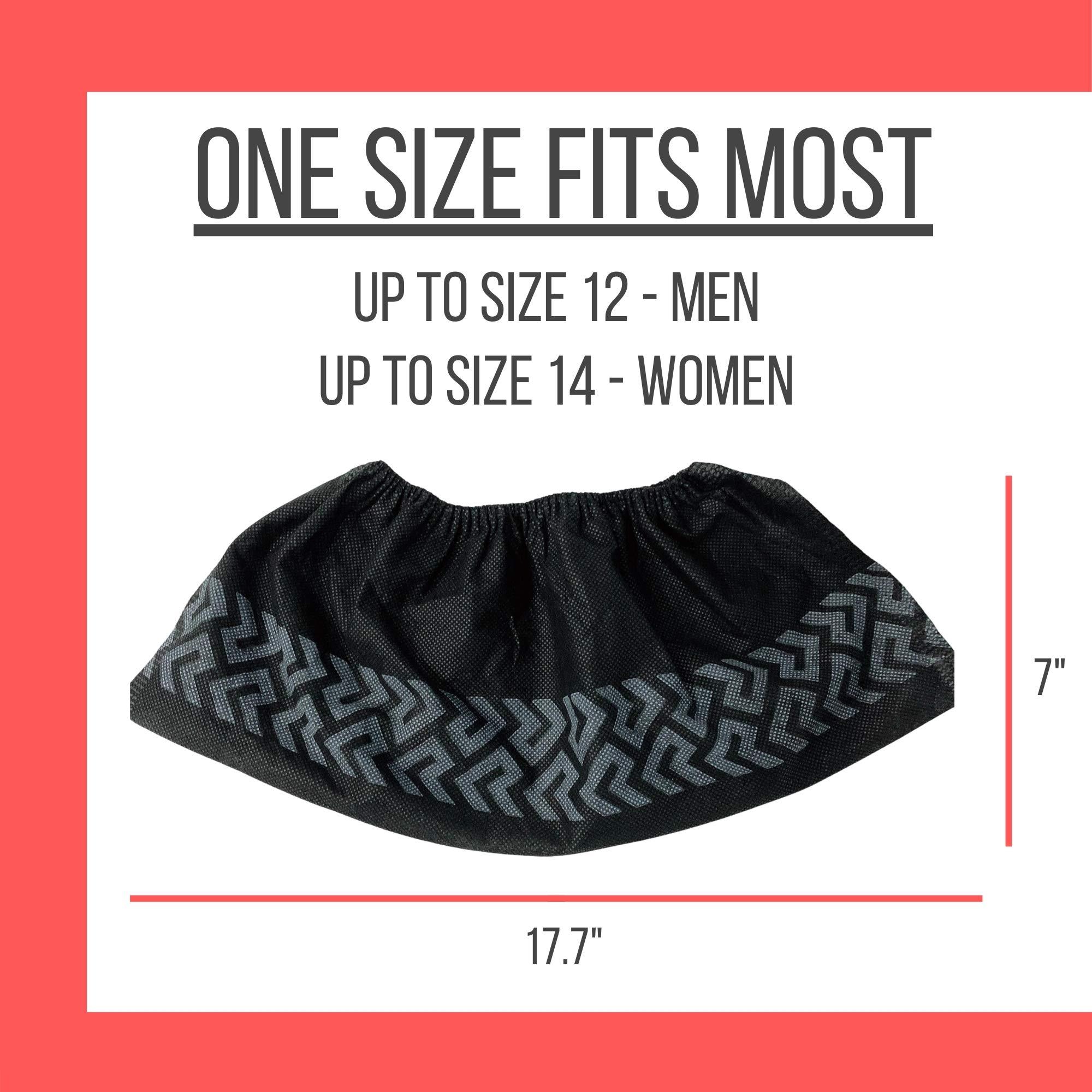 RE GOODS Shoe Covers - 100 Pack, X Large, Extra Thick With Non Skid Soles, Professional Sleek Black Disposable Boot and Shoe Booties, One Size Fits Most, Non Slip - Indoor/Outdoor - Image 4