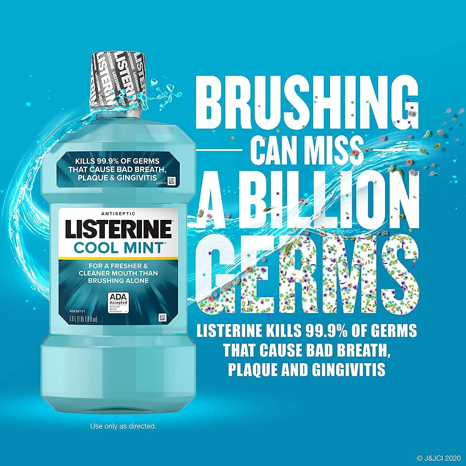 Listerine Mint (1.5l) Size 50.7z Listerine Cool Mint Antiseptic Mouthwash - Image 3