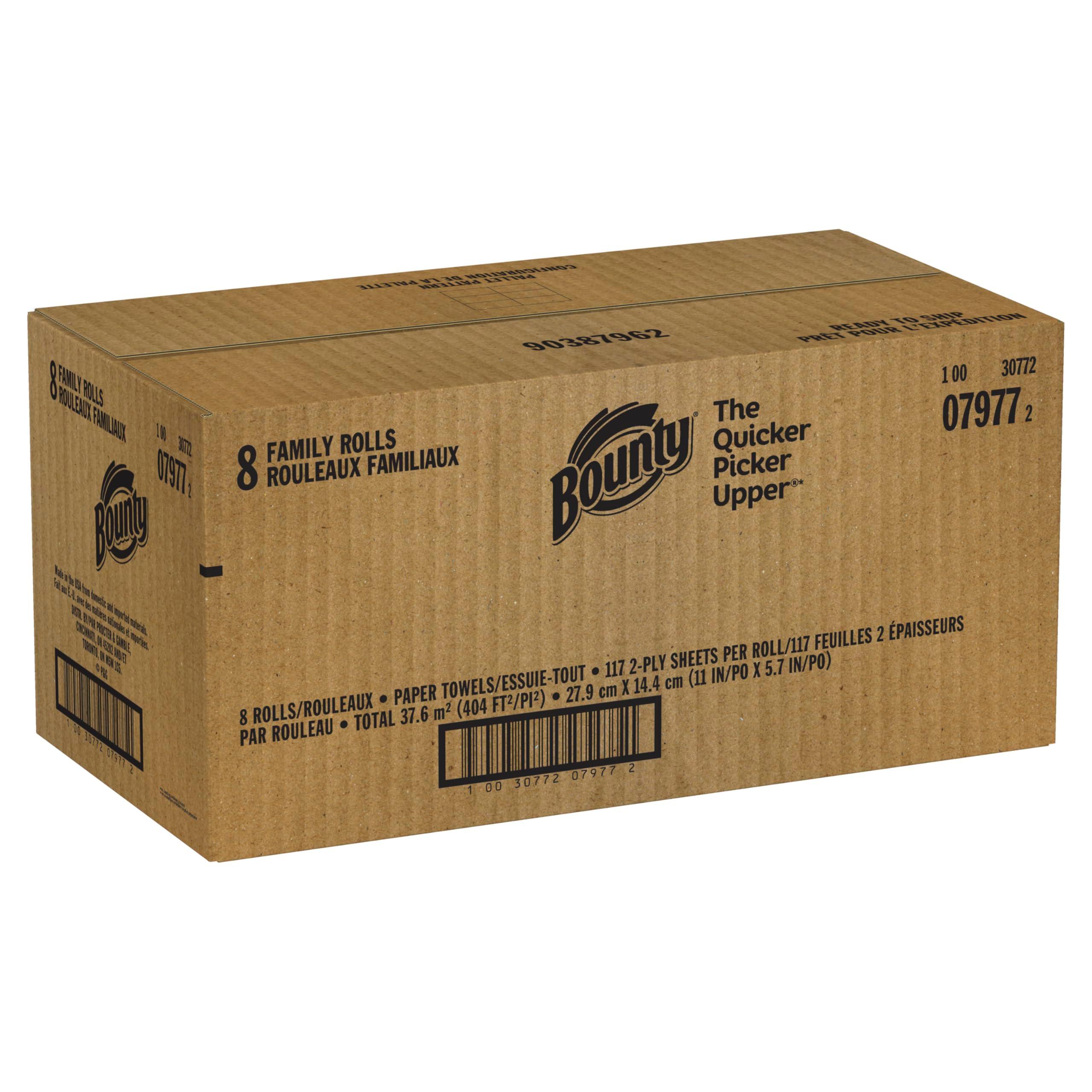 Bounty Quick Size Paper Towels, White, 8 Family Rolls = 20 Regular Rolls (Packaging May Vary) - Image 13