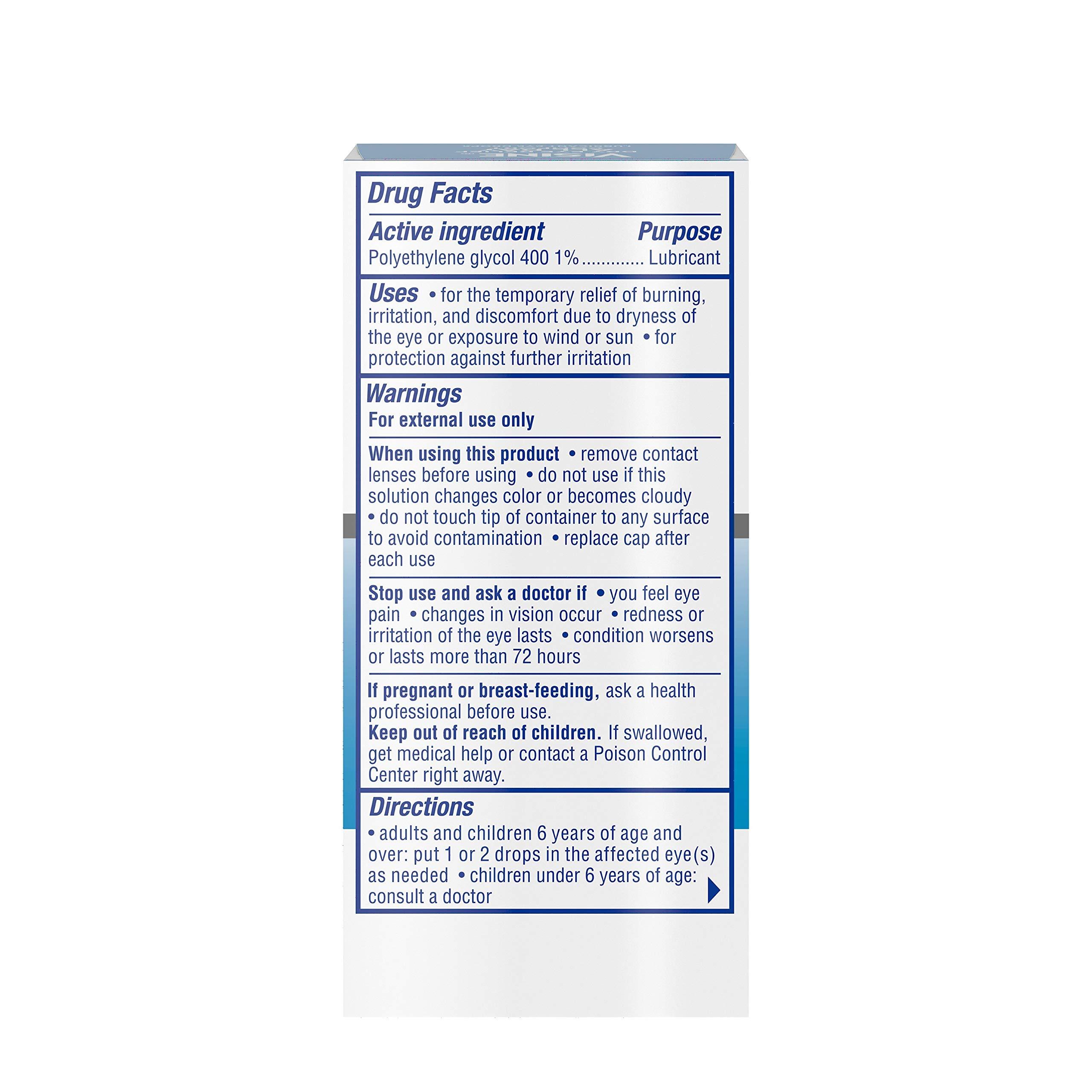 Visine Dry Eye Relief All Day Comfort Lubricant Eye Drops for Up to 10 Hours of Comfort, Dry Eye Drops with Polyethylene Glycol, 0.5 fl. oz - Image 11