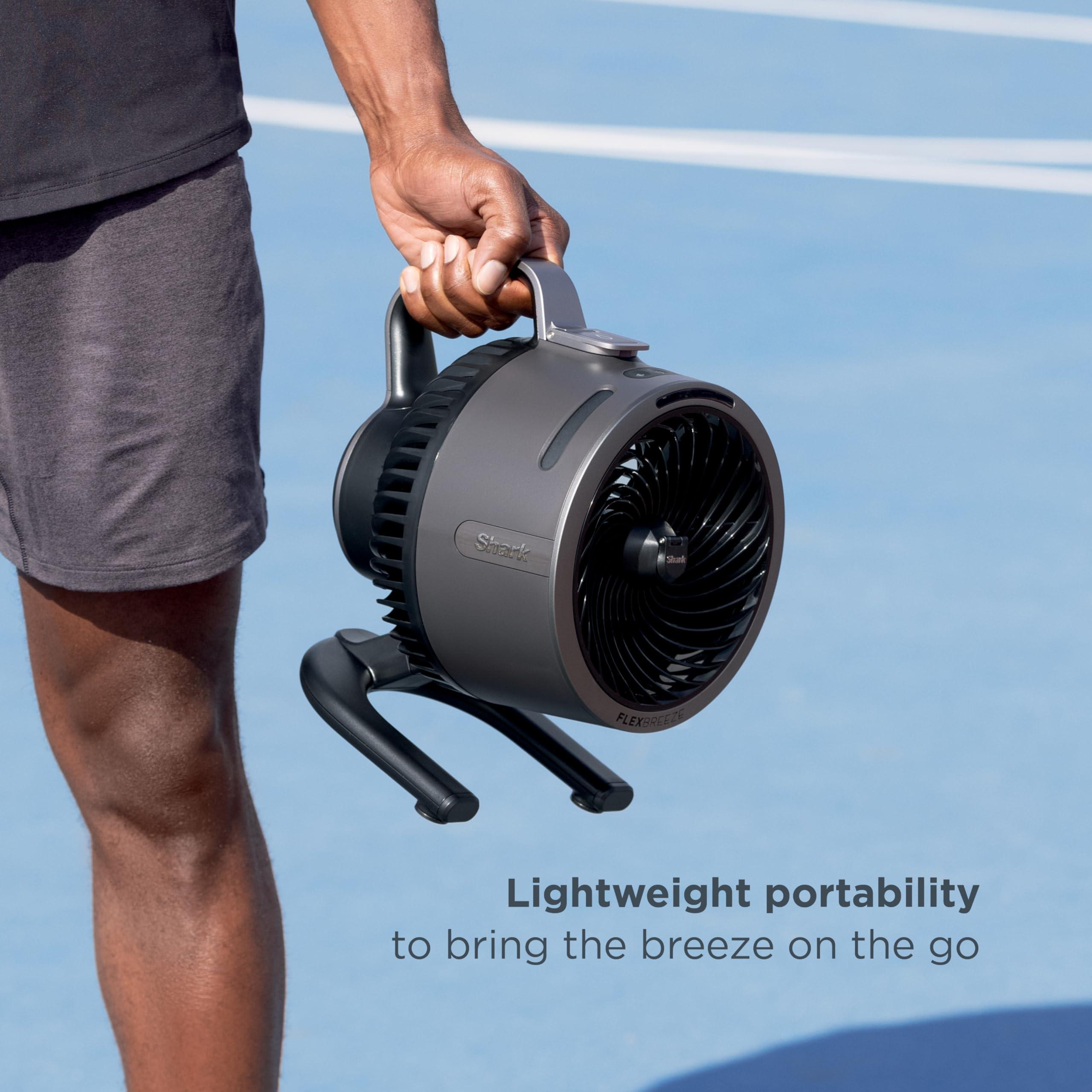 Shark FlexBreeze HydroGo Fan & Travel Bag — Ultra-powerful portable fan with indoor + outdoor evaporative mist, Up to 70 feet of reach, corded & cordless, up to 12-hr. battery, White, FA053BRN - Image 2