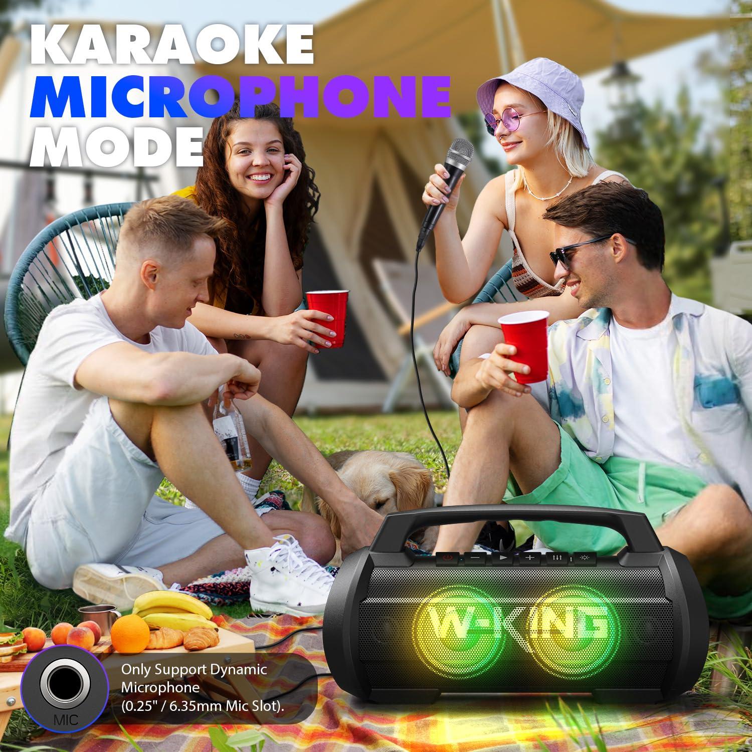W-KING Portable Speakers Bluetooth Wireless, 120W Max Loudest Bluetooth Speaker, IPX6 Waterproof Outdoor Speaker with 70W Deep Bass/2*Subwoofer/DSP/EQ/42H/LED/MAC-in/Power Bank, Large Party Boombox - Image 8