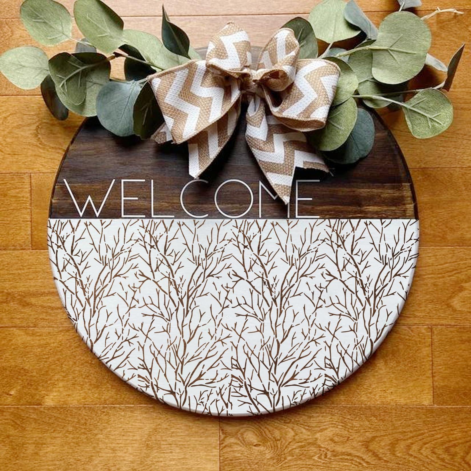 Stencils for Crafts Reusable Texture Branches Background Stencil Vintage Layering Leaf Floral Templates for Painting on Wood Scrapbook Furniture Card Canvas Paper (crafts26) - Image 7