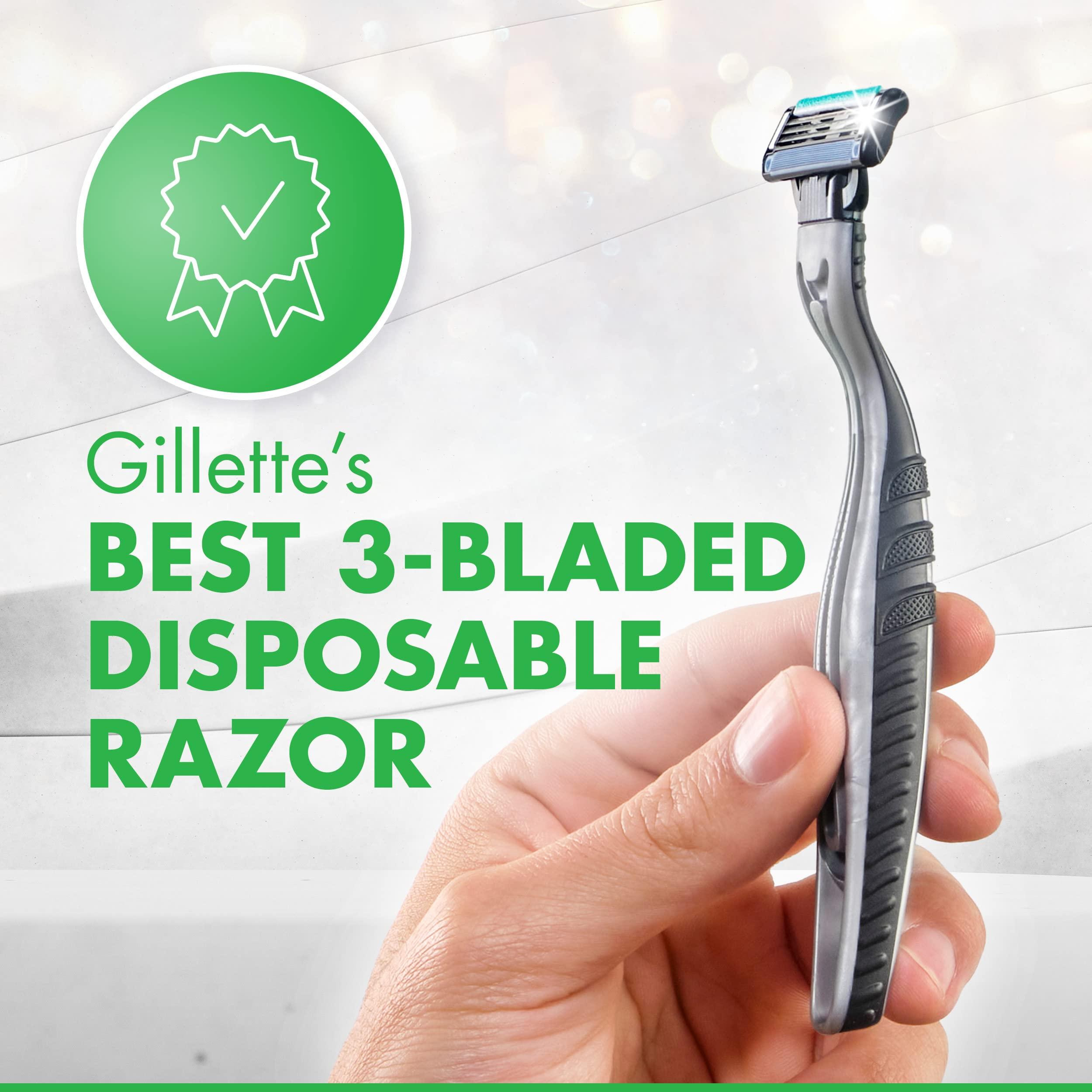 Gillette Mach3 Sensitive Razors for Men, Men’s Disposable Razors, Pivoting Head for Close and Comfortable Shave, 10 Count - Image 7
